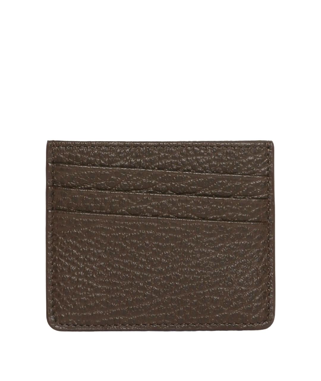 MAISON MARGIELA Коричневый кожаный кардхолдер, фото 1