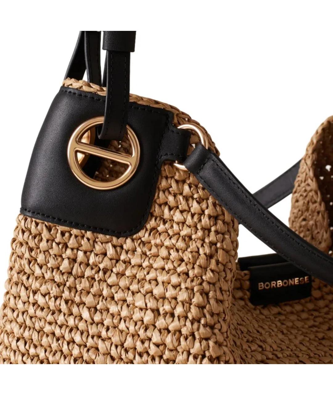 BORBONESE Бежевая сумка тоут, фото 3