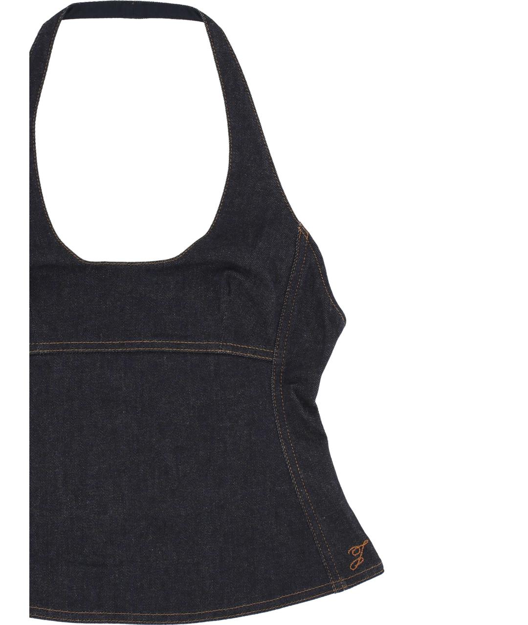 JACQUEMUS Темно-синяя хлопковая майка, фото 2