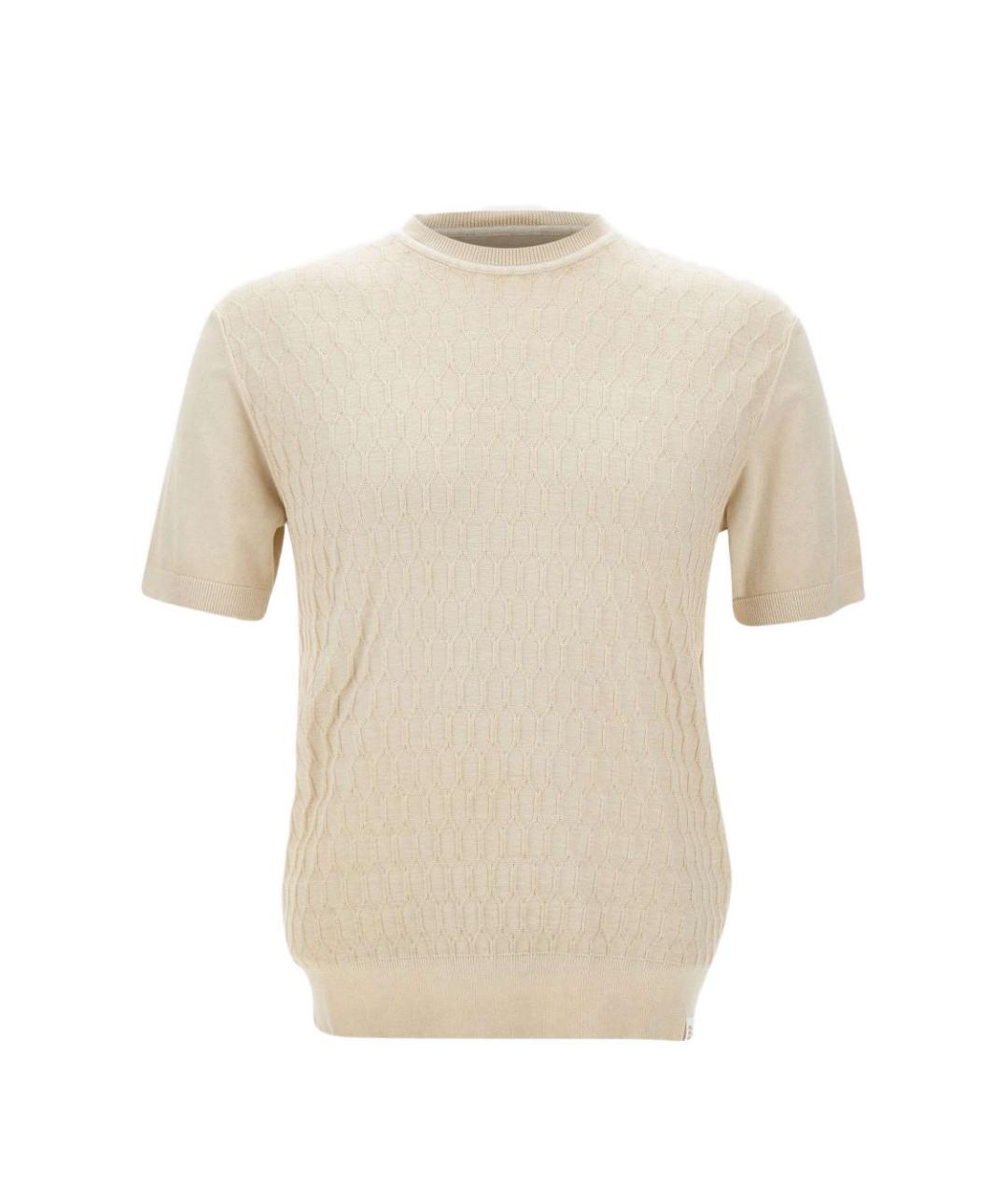 PEUTEREY Бежевая хлопковая футболка, фото 1