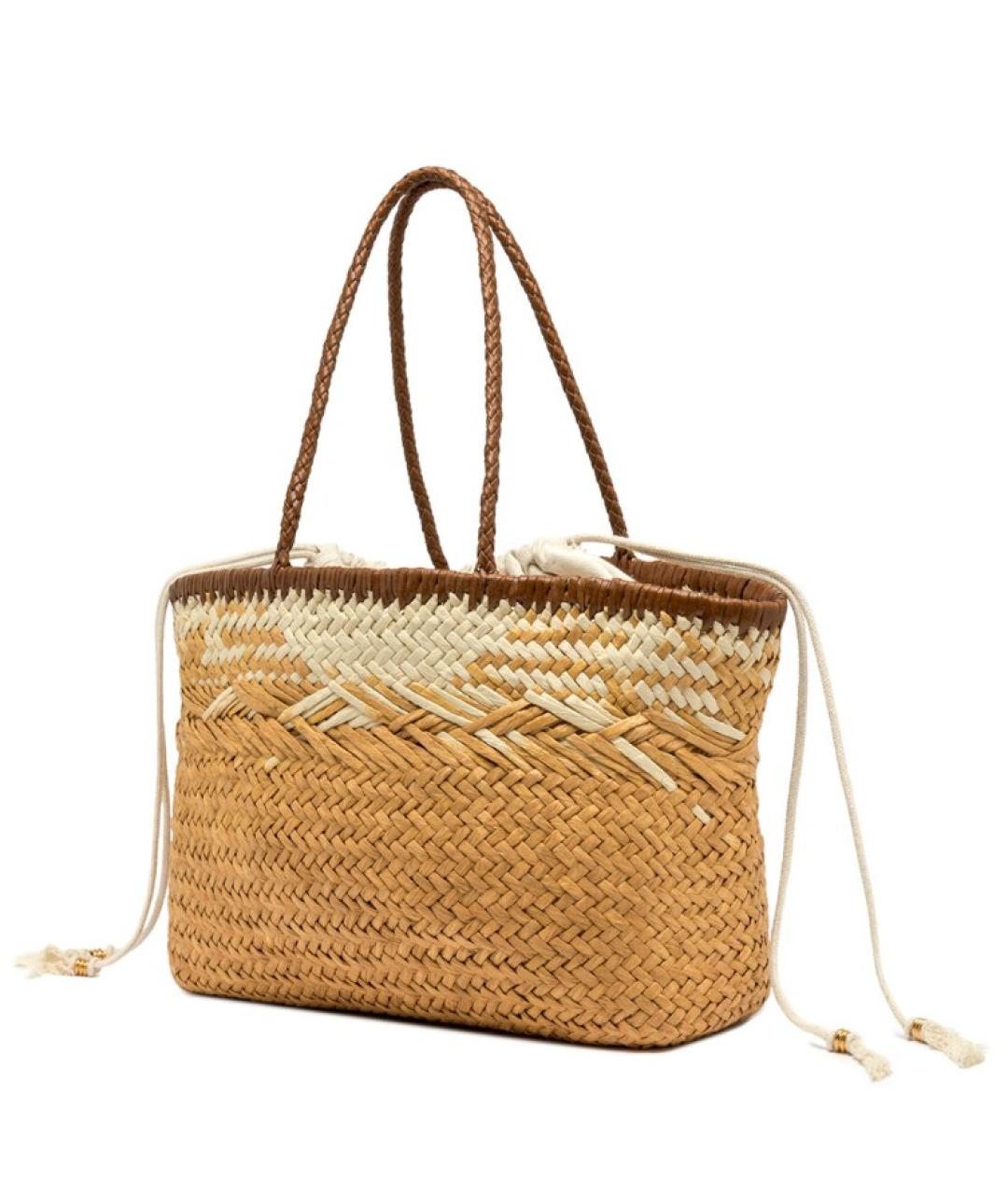 Gianni Chiarini Бежевая пелетеная сумка тоут, фото 2