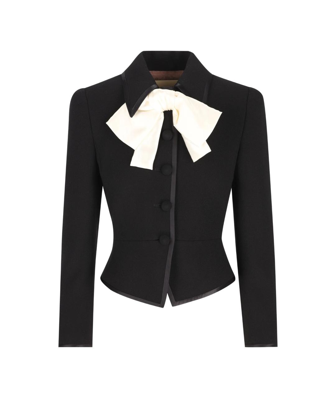 VALENTINO Черный шерстяной жакет/пиджак, фото 1