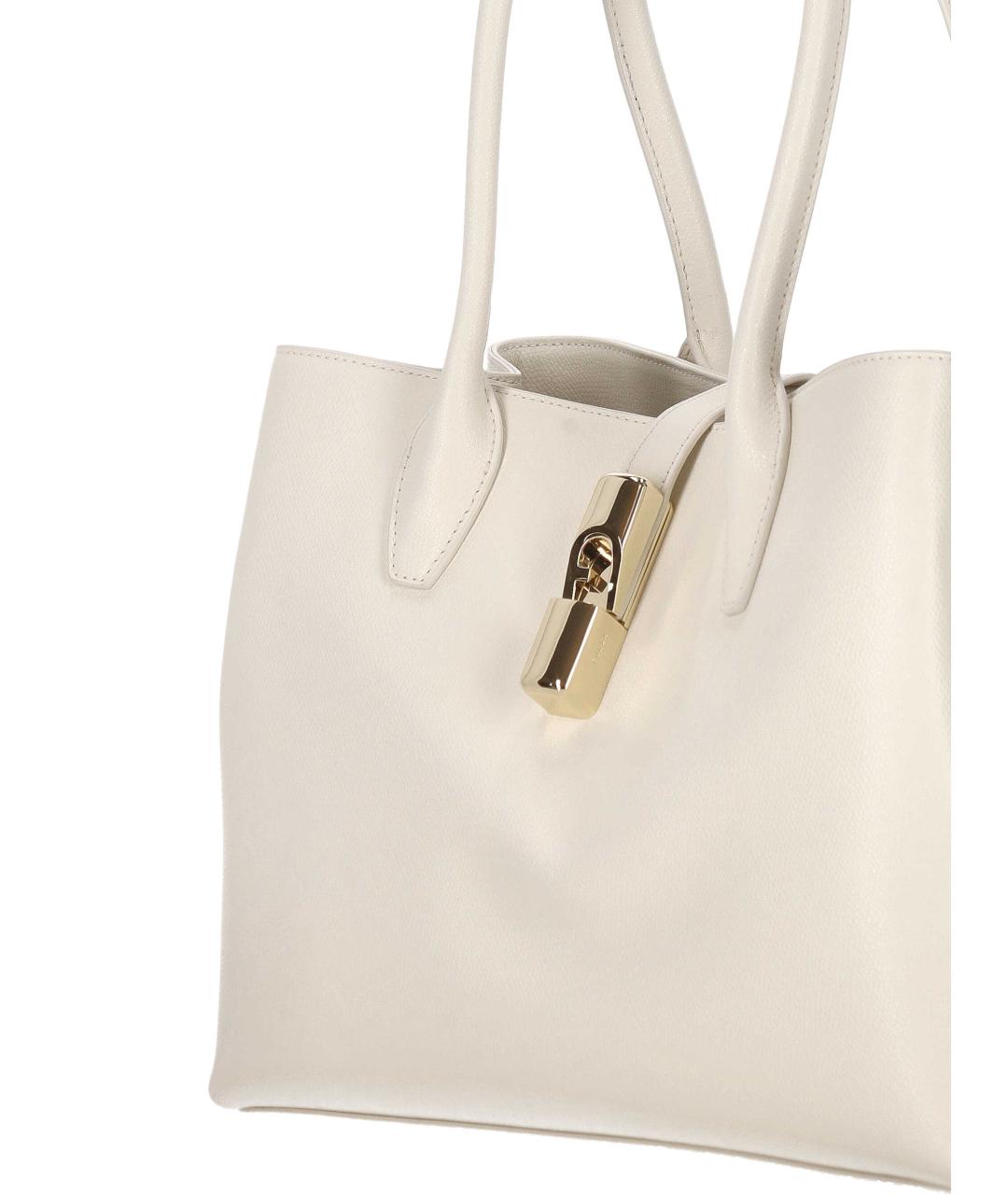 FURLA Бежевая кожаная сумка тоут, фото 4