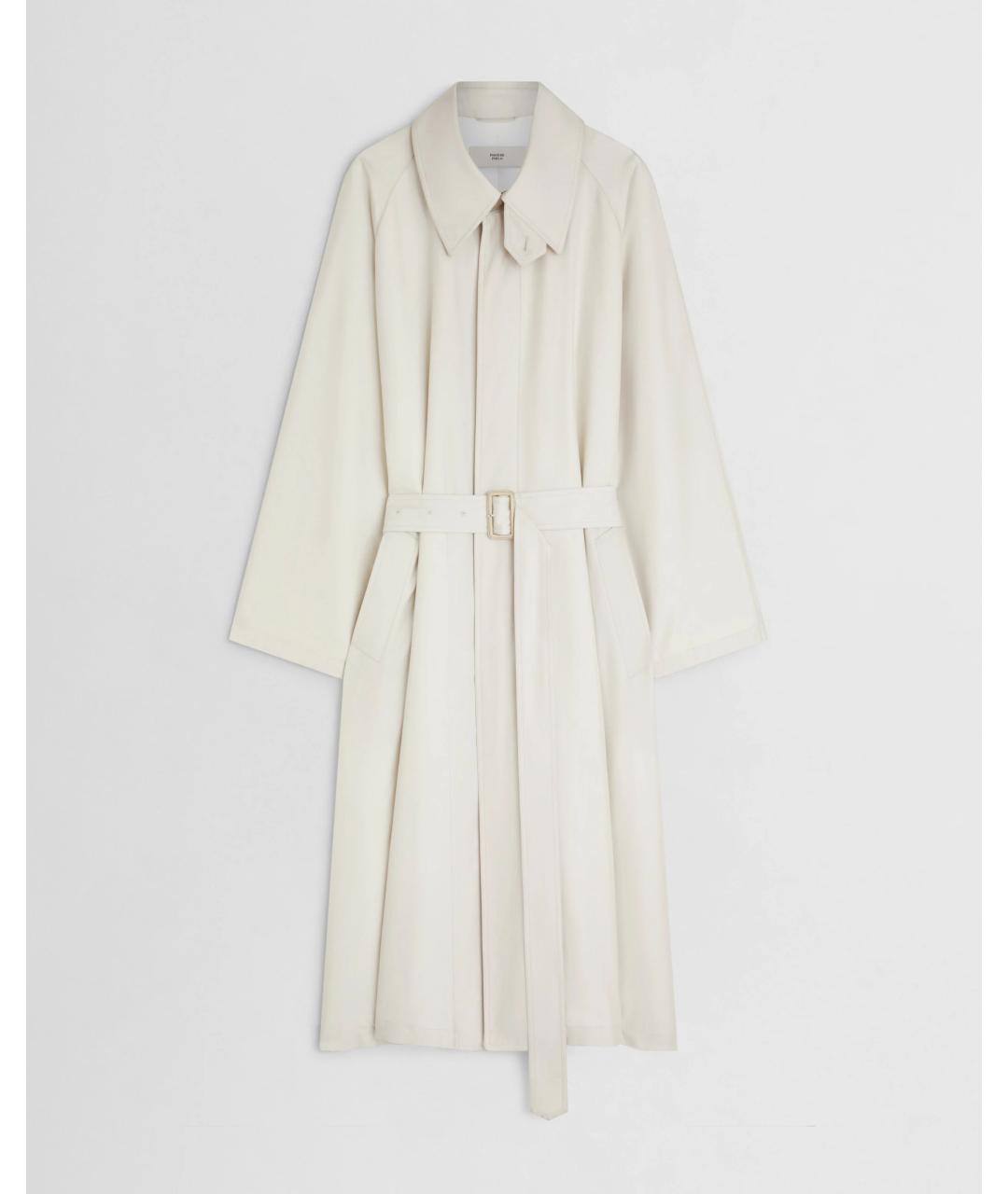 PHOEBE PHILO Белый шелковый тренч/плащ, фото 3