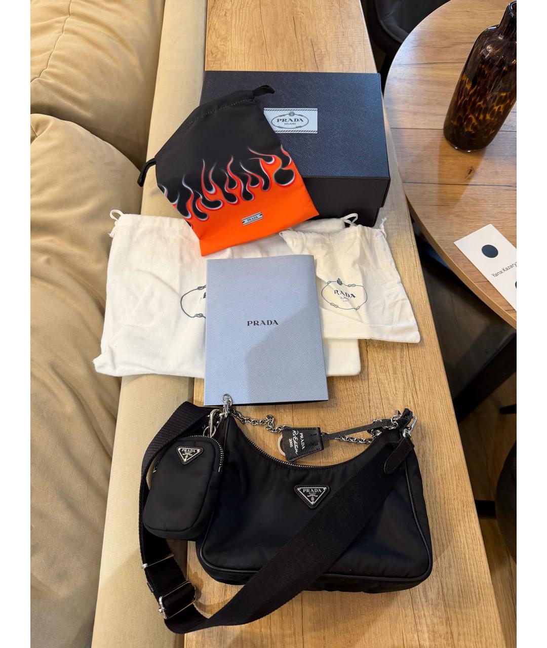 PRADA Черная сумка через плечо, фото 7