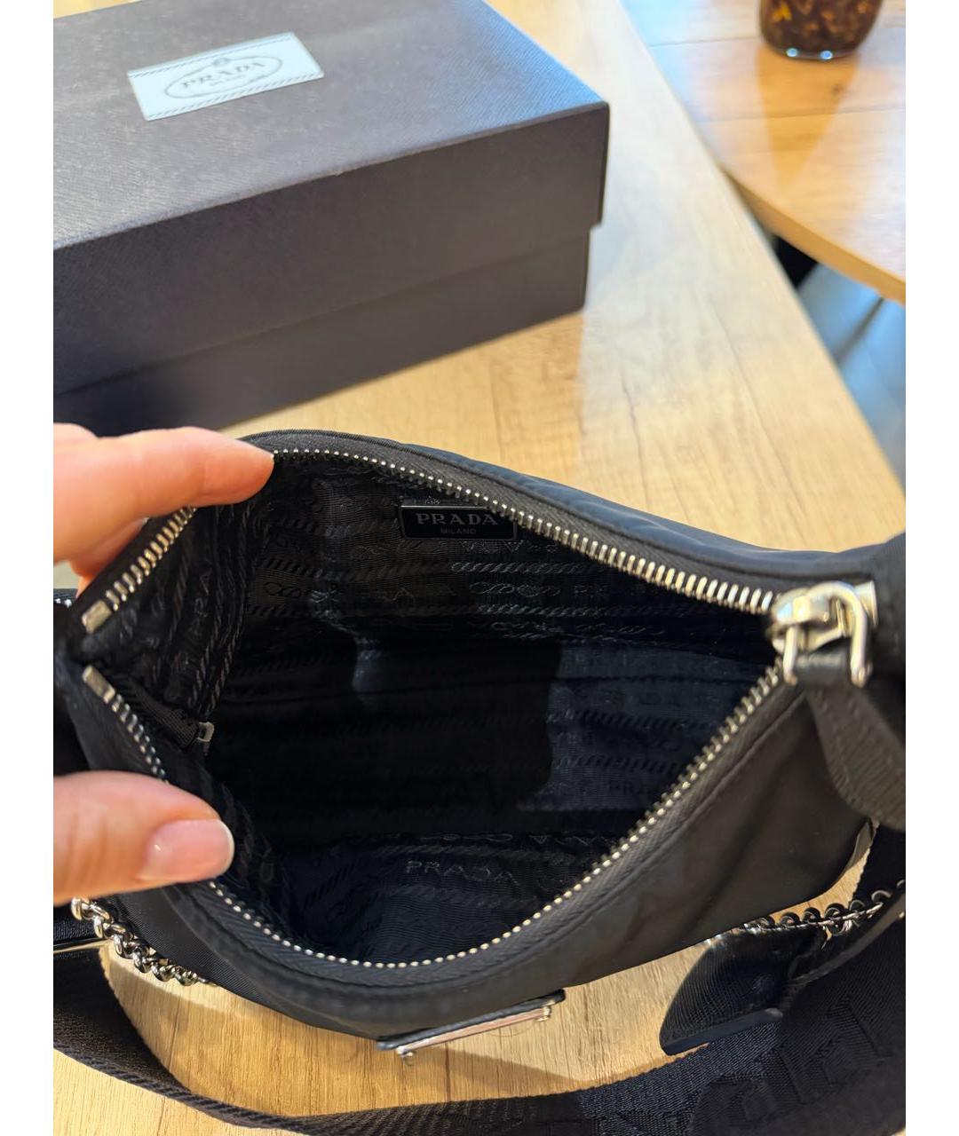 PRADA Черная сумка через плечо, фото 4