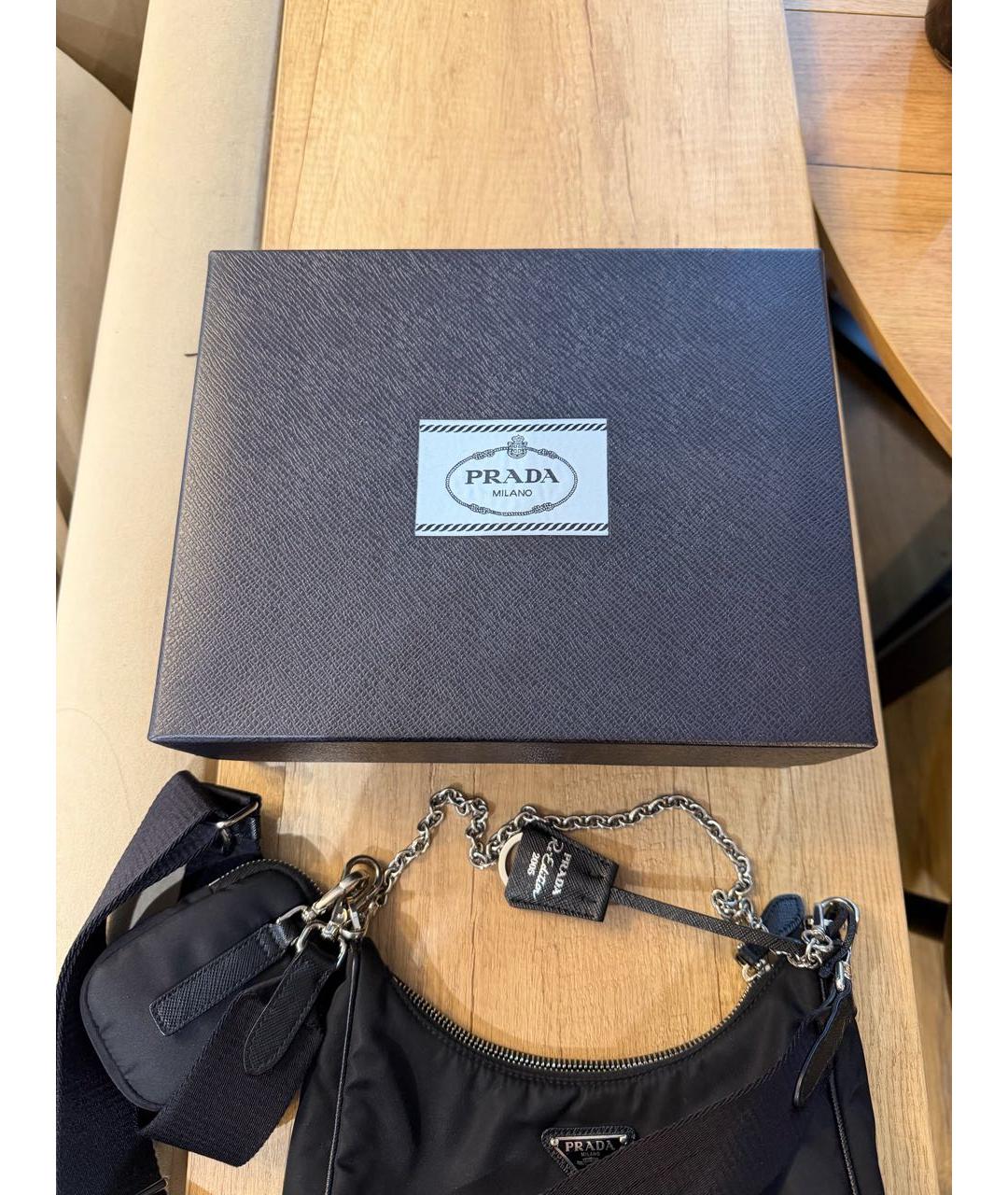 PRADA Черная сумка через плечо, фото 6