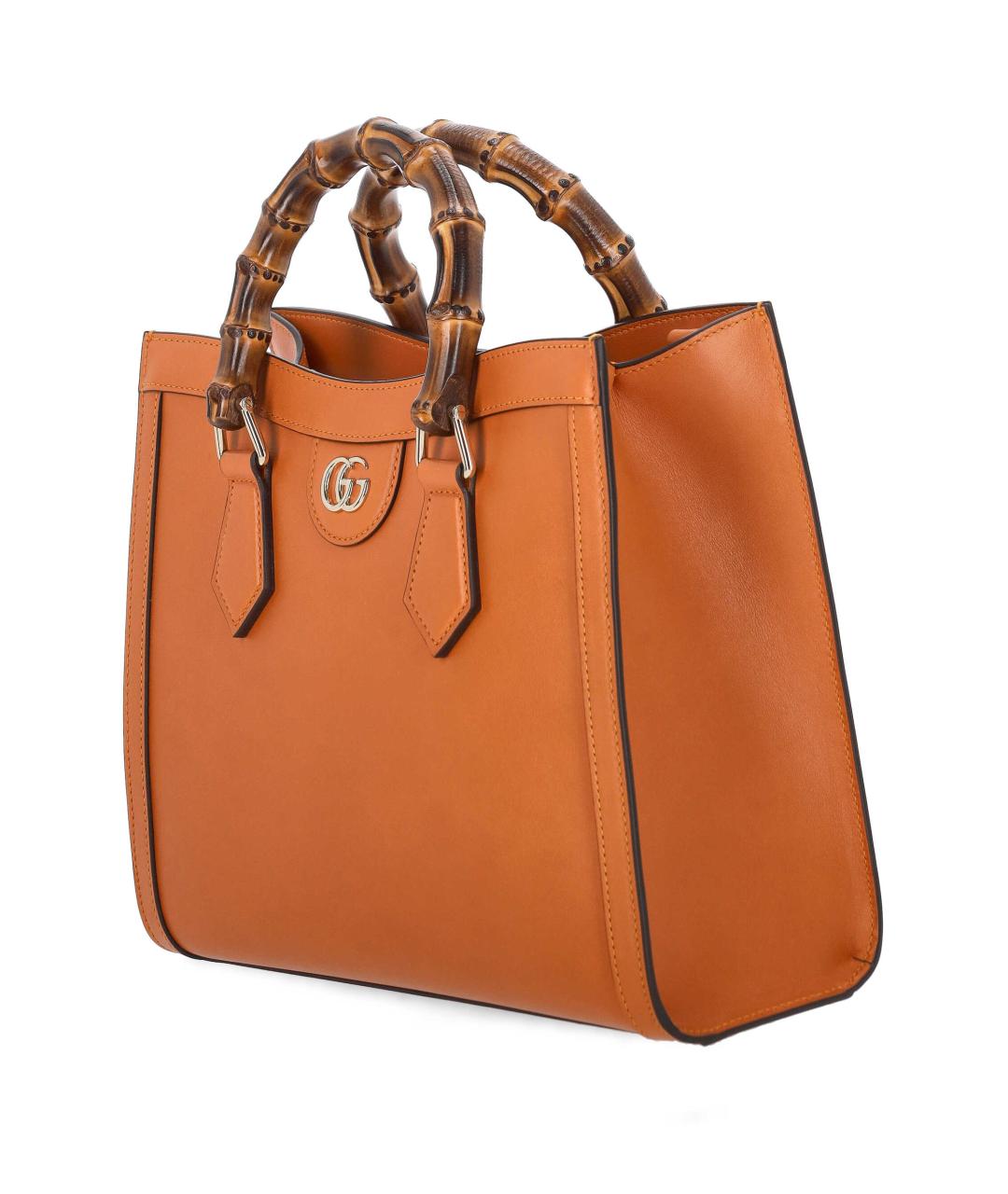 GUCCI Оранжевая кожаная сумка тоут, фото 2