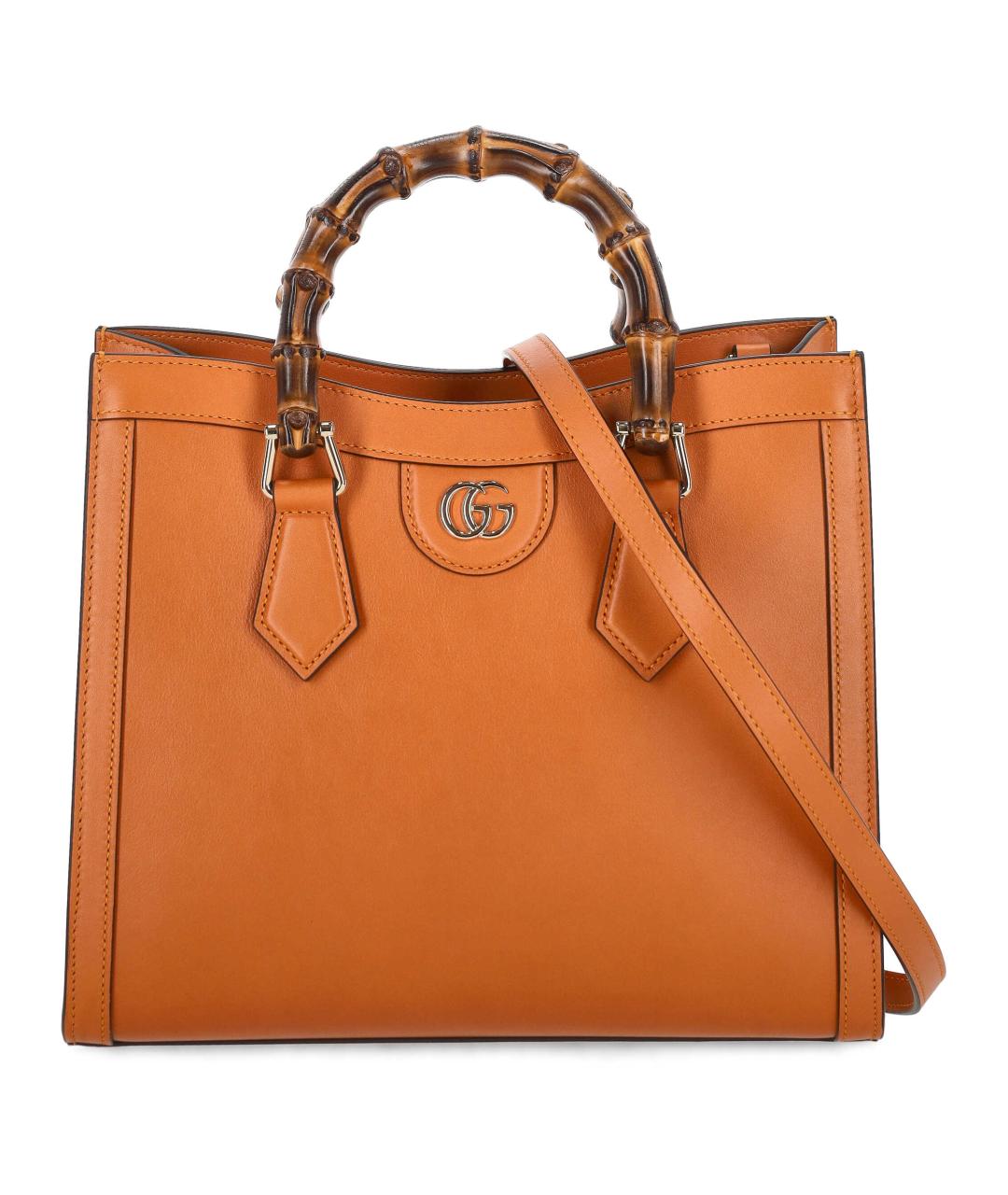 GUCCI Оранжевая кожаная сумка тоут, фото 1