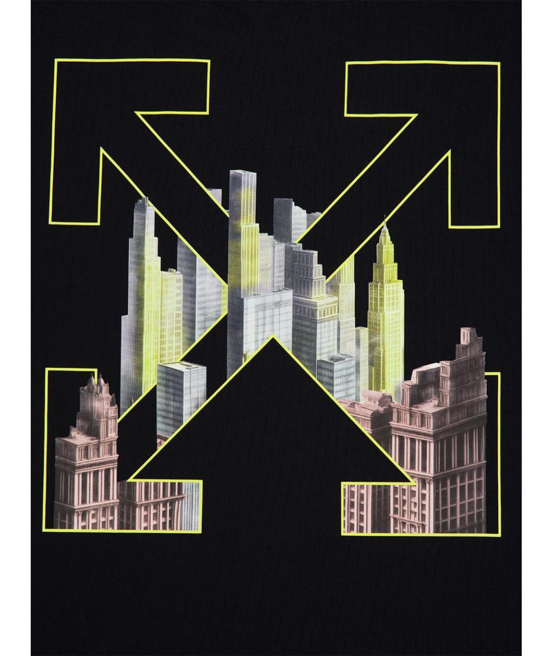 OFF-WHITE Черная хлопковая футболка, фото 4