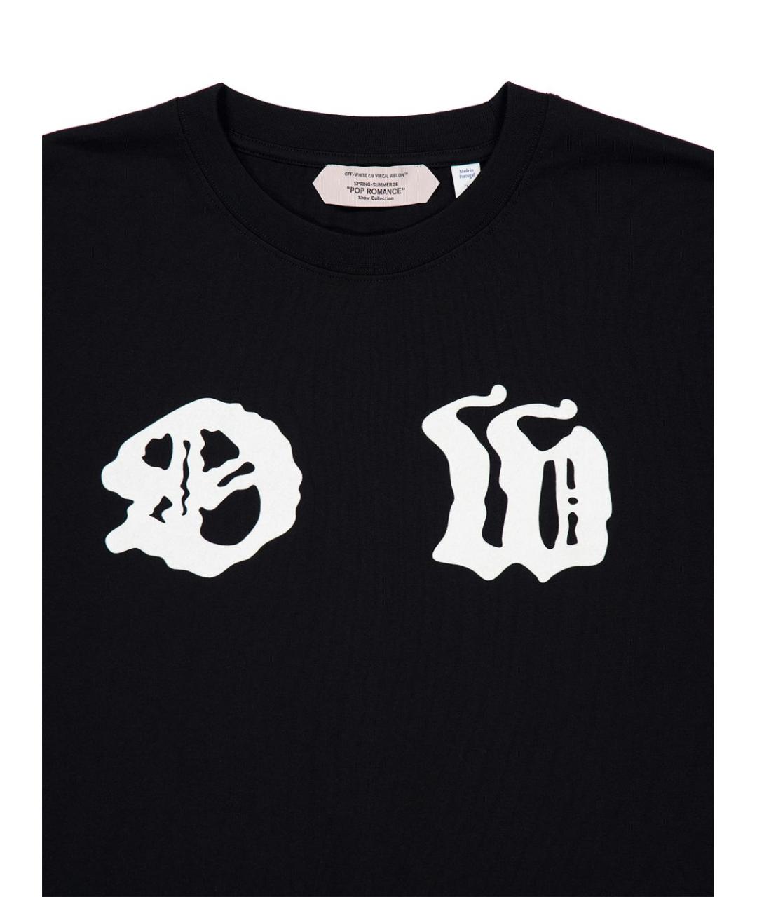 OFF-WHITE Черная хлопковая футболка, фото 2