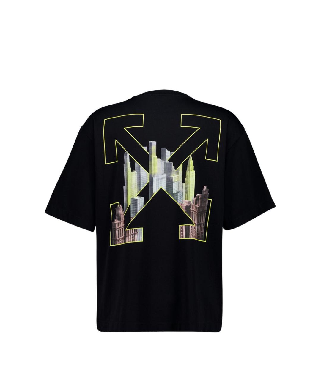 OFF-WHITE Черная хлопковая футболка, фото 3