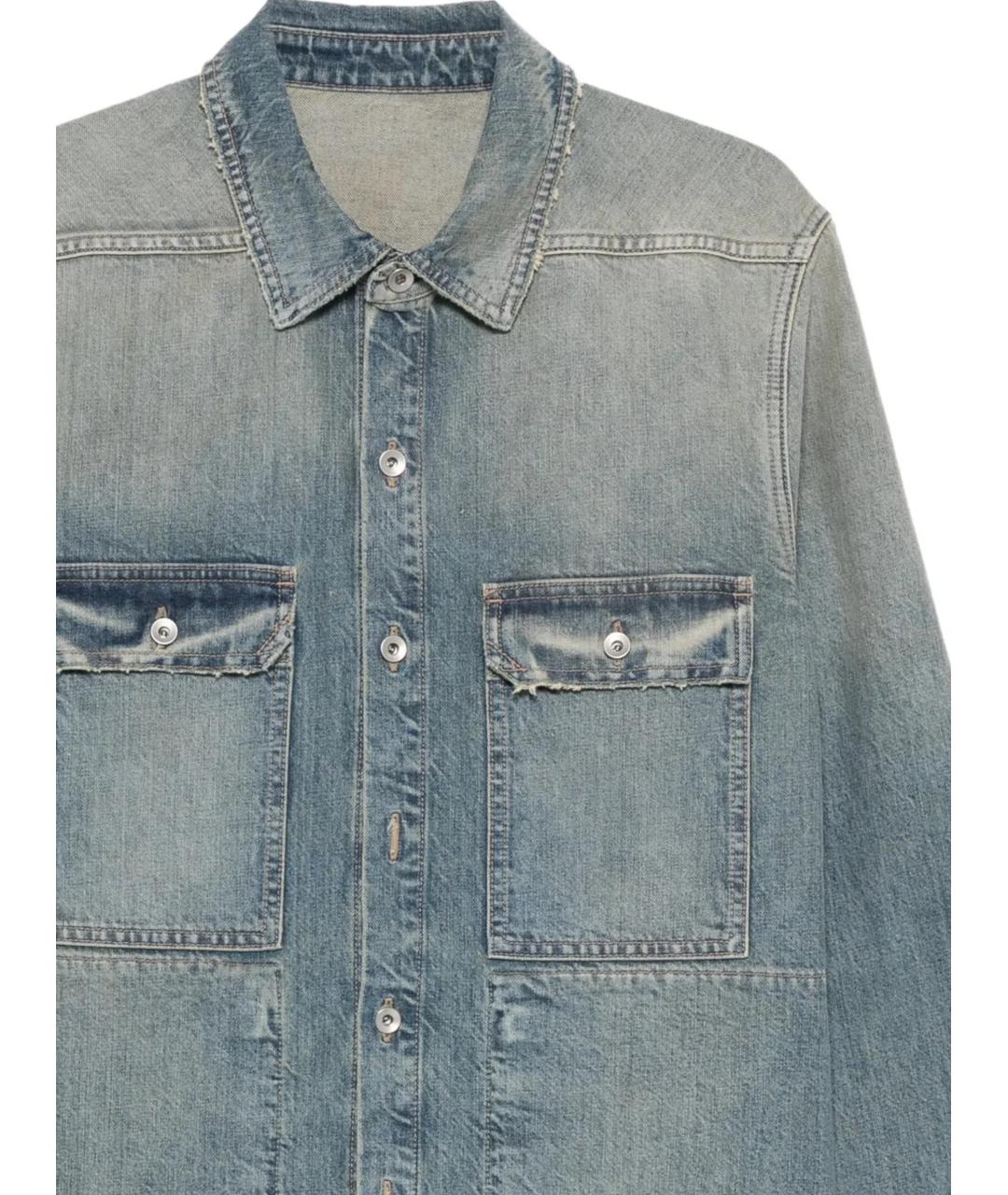 RICK OWENS DRKSHDW Голубая хлопковая куртка, фото 2