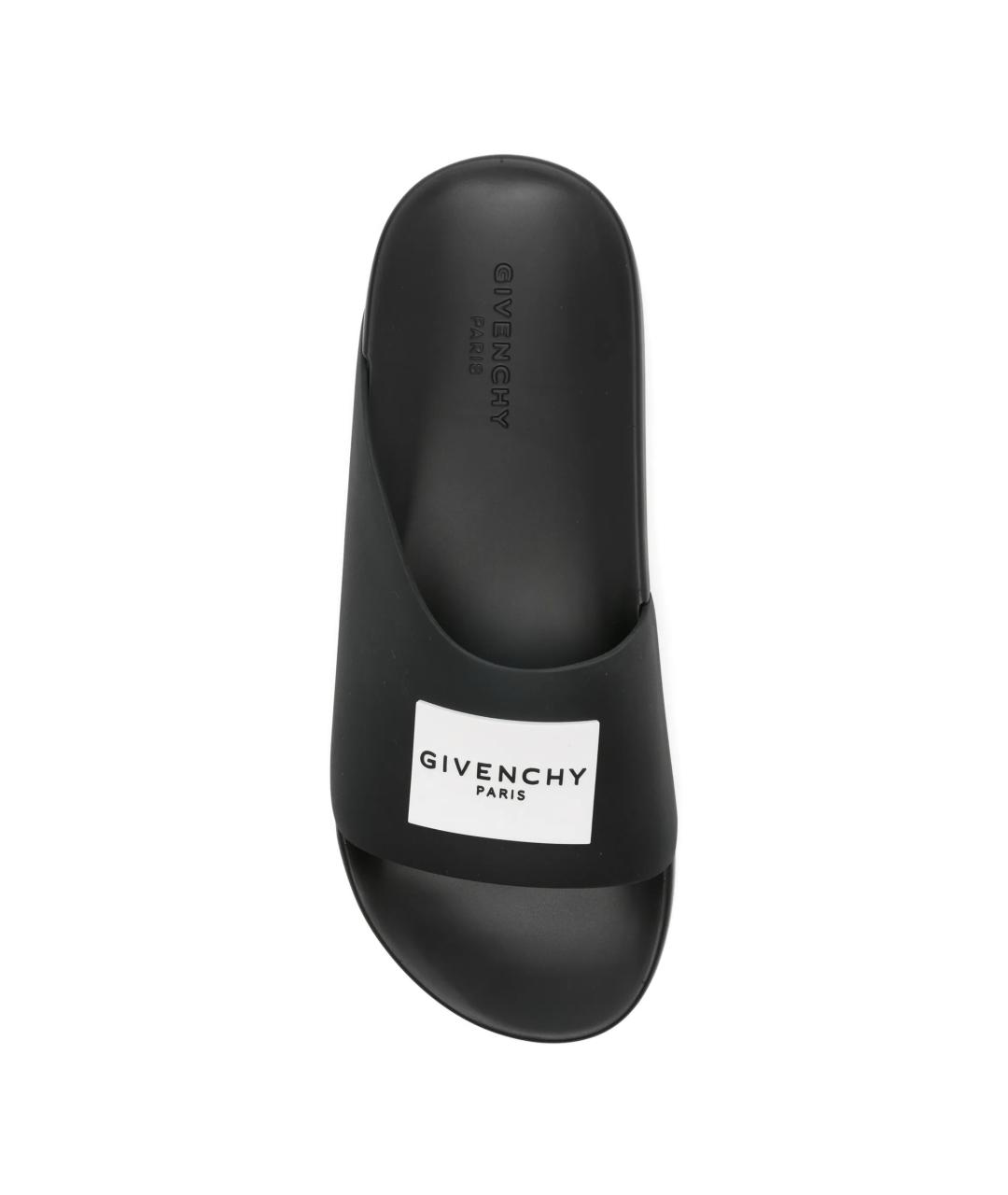 GIVENCHY Черные резиновые шлепанцы, фото 4