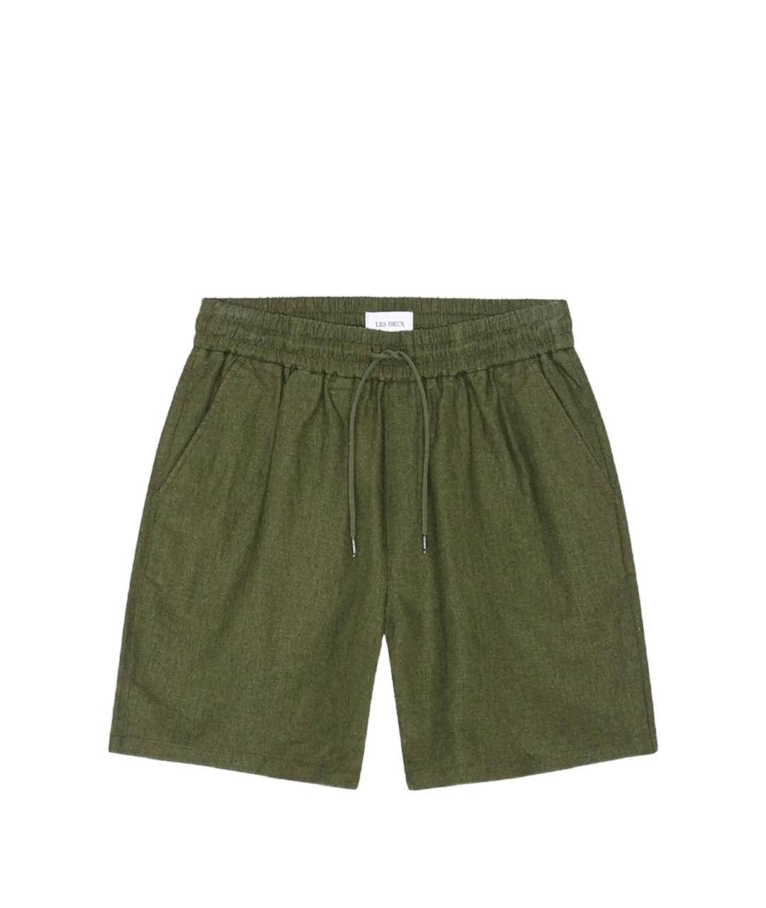 LES DEUX Хаки льняные шорты, фото 1