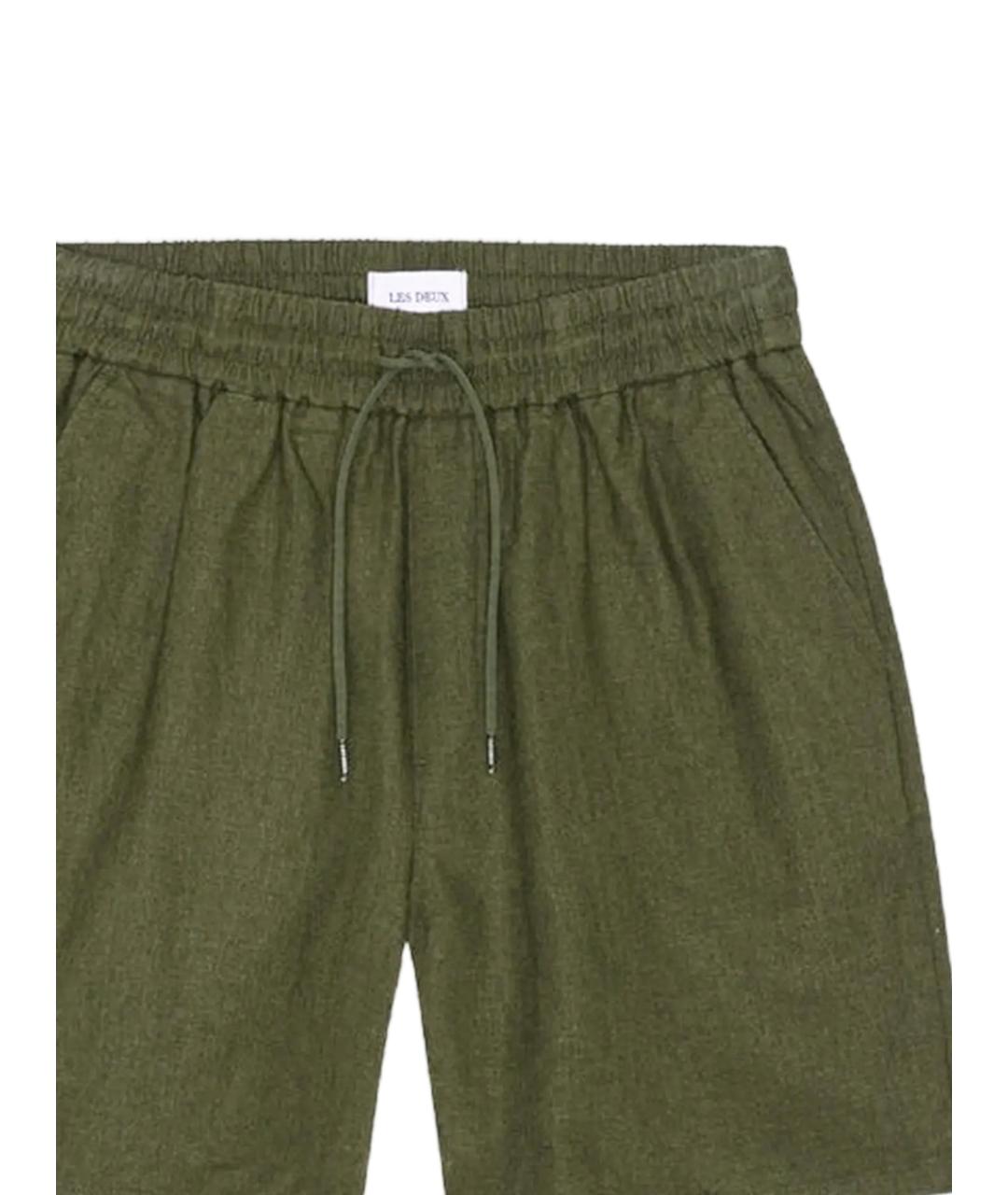 LES DEUX Хаки льняные шорты, фото 2