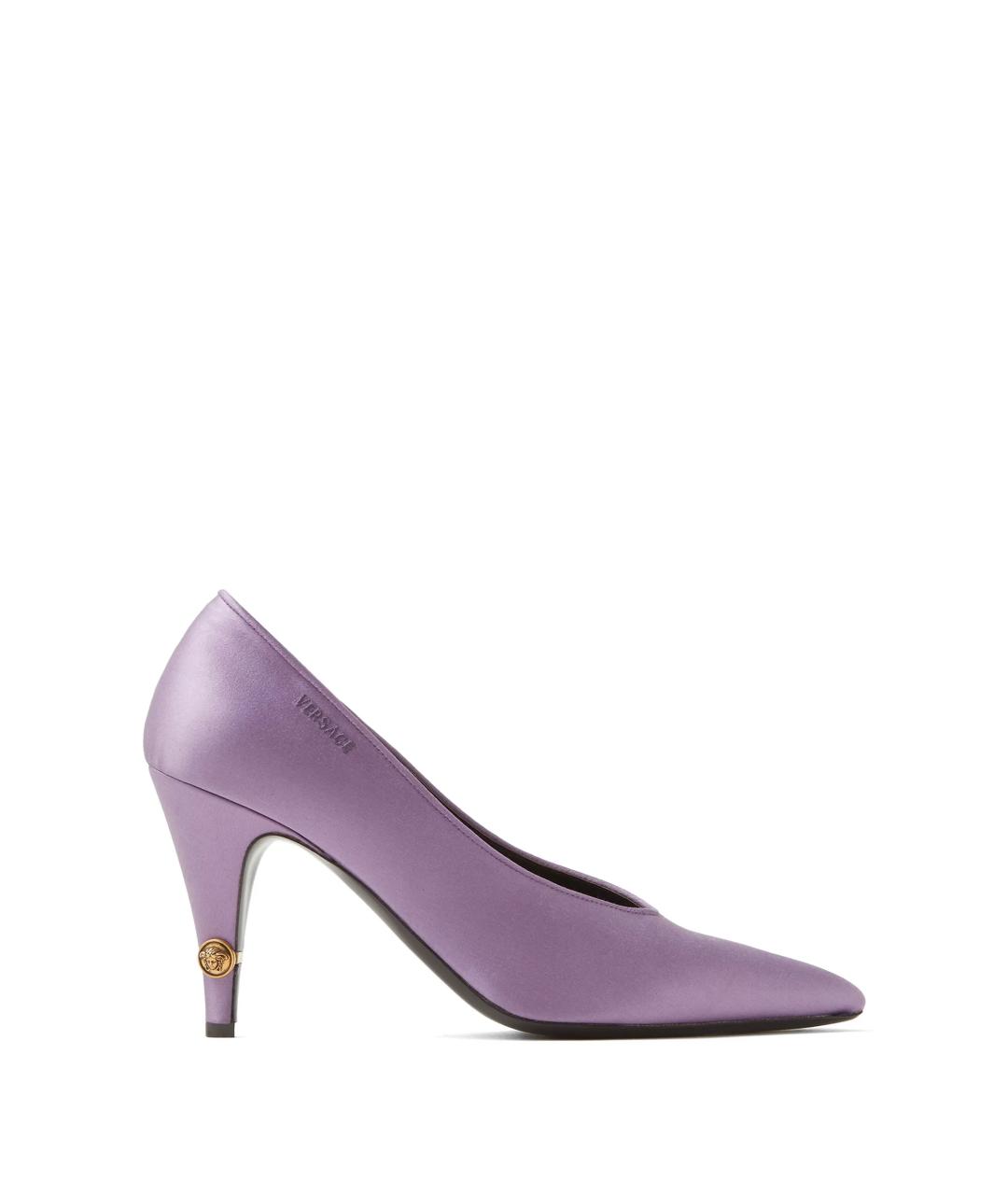 VERSACE Фиолетовые текстильные туфли, фото 1