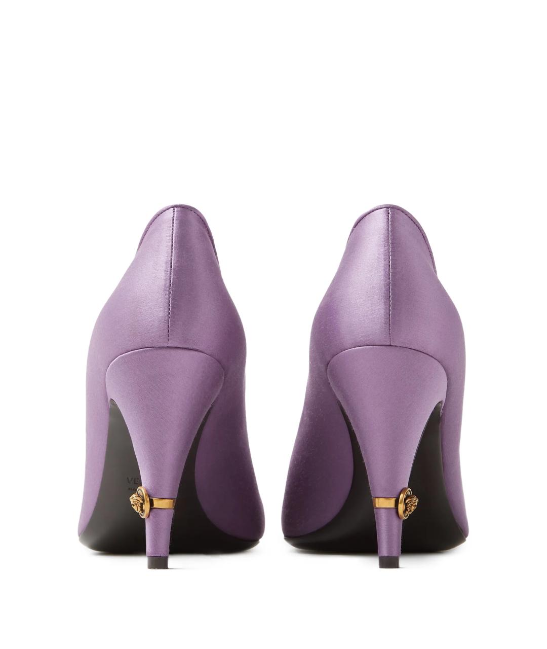 VERSACE Фиолетовые текстильные туфли, фото 2