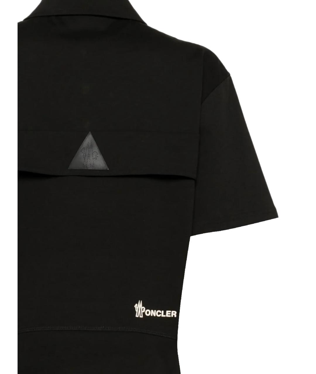 MONCLER GRENOBLE Черная хлопковая футболка, фото 3