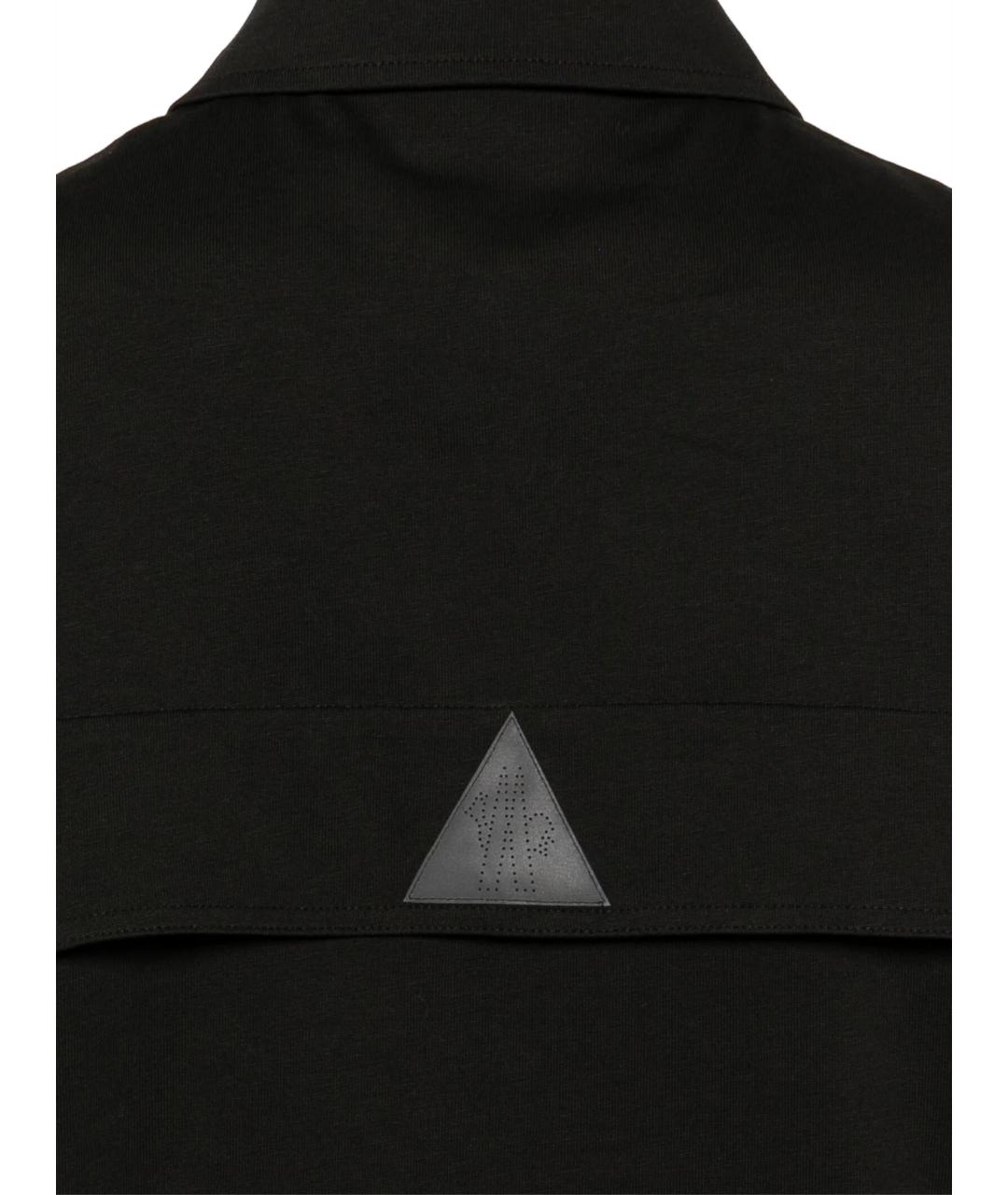 MONCLER GRENOBLE Черная хлопковая футболка, фото 4