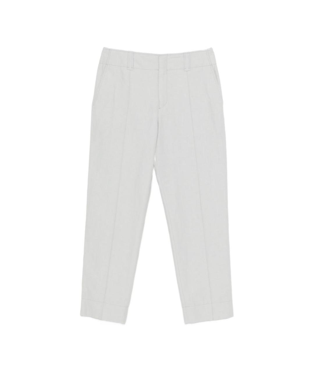 CHLOE Серые хлопковые прямые брюки, фото 1