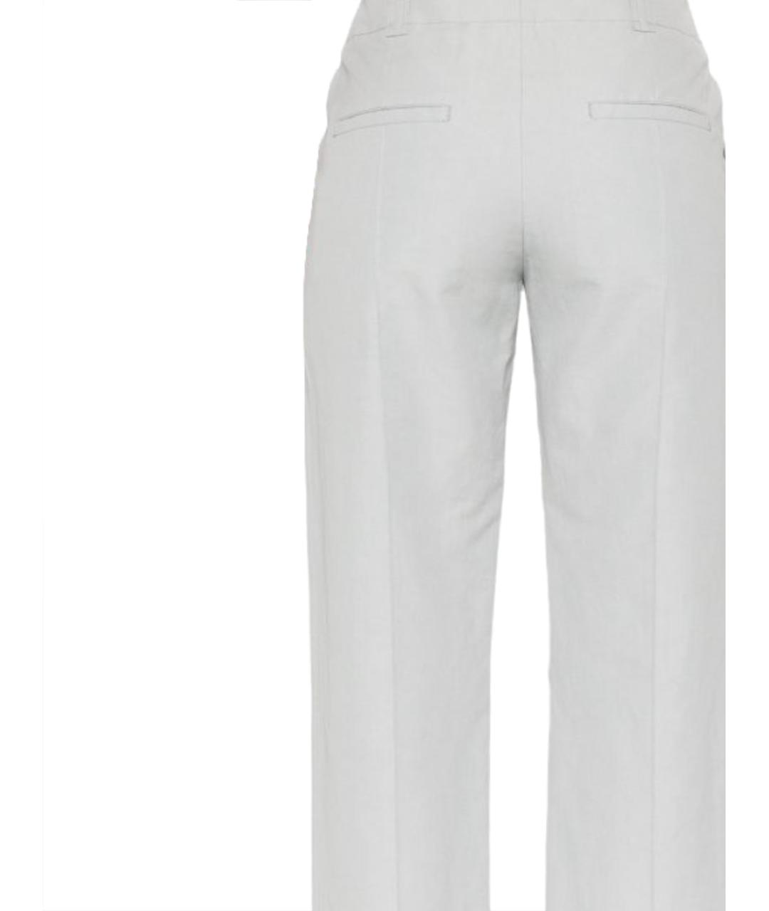 CHLOE Серые хлопковые прямые брюки, фото 3