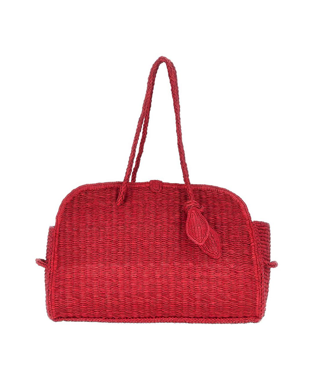 JACQUEMUS Красная кожаная сумка тоут, фото 1