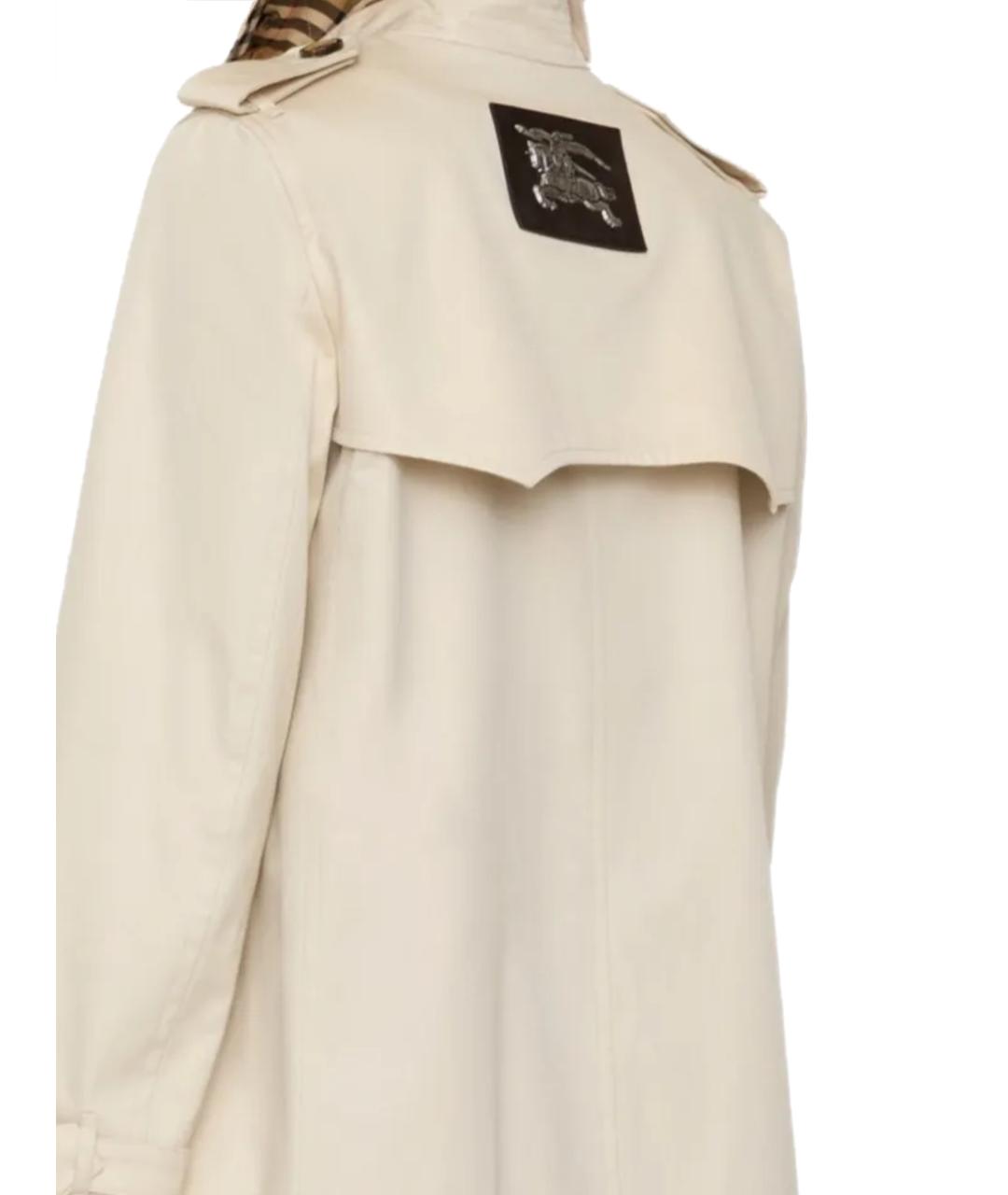 BURBERRY Бежевый хлопковый тренч/плащ, фото 3