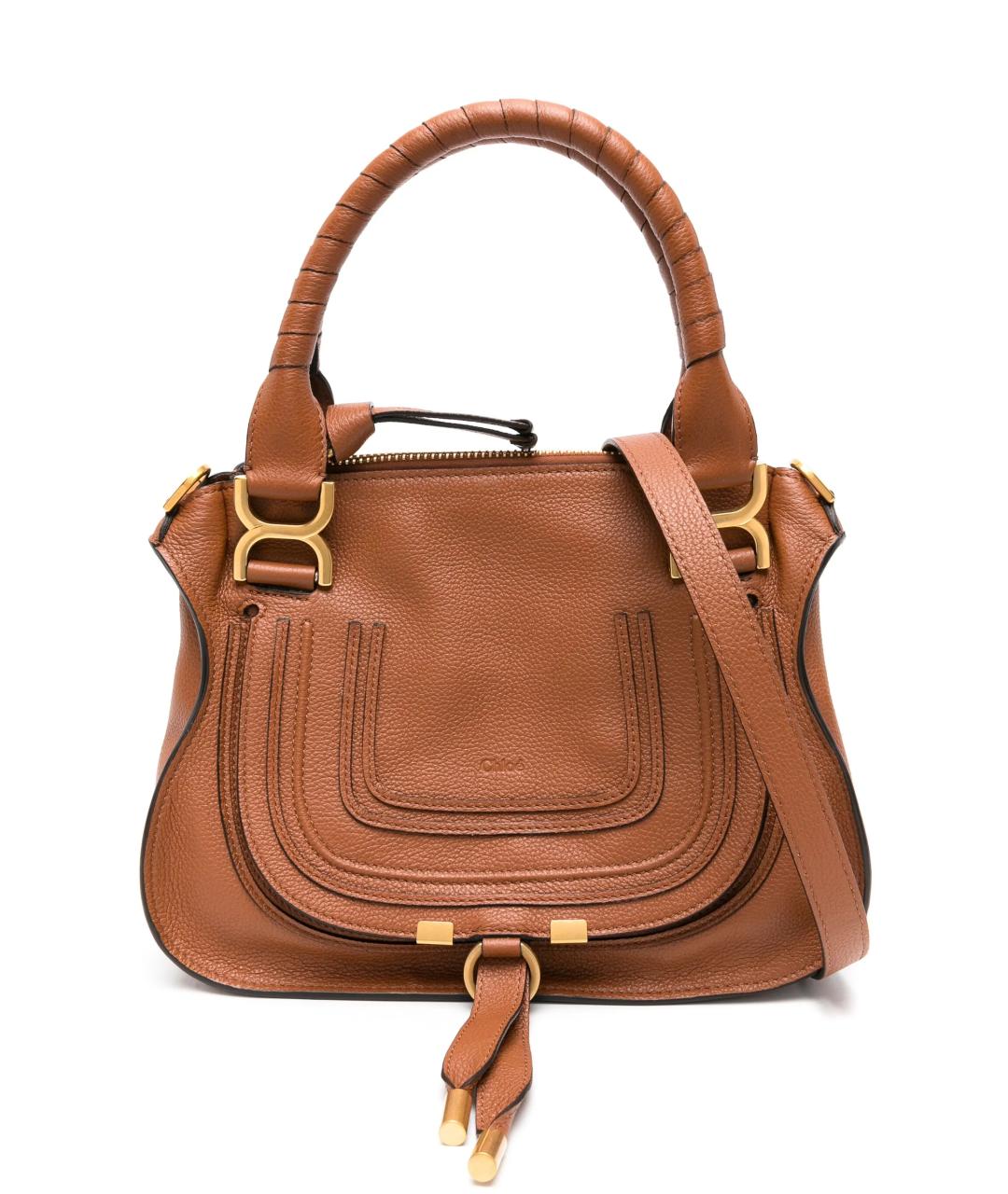 CHLOE Коричневая кожаная сумка через плечо, фото 1