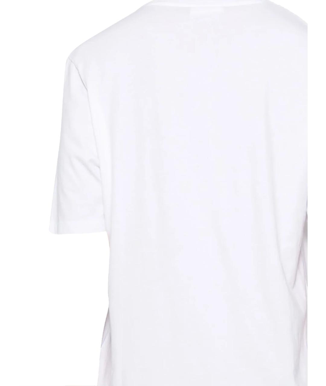 MAISON KITSUNE Белая хлопковая футболка, фото 3
