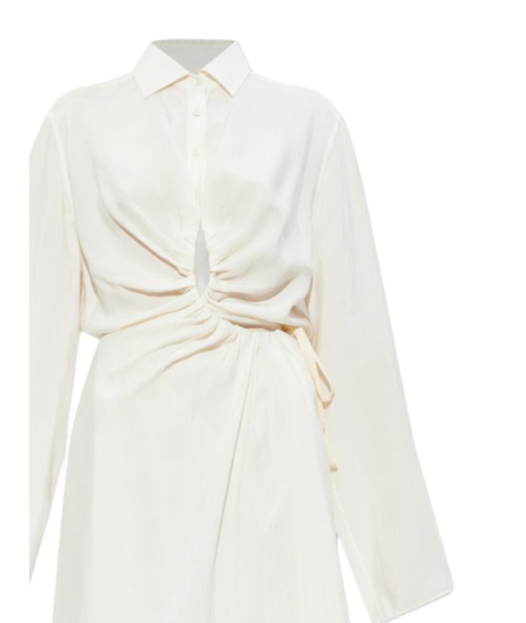 MAISON MARGIELA Белое вискозное повседневное платье, фото 2