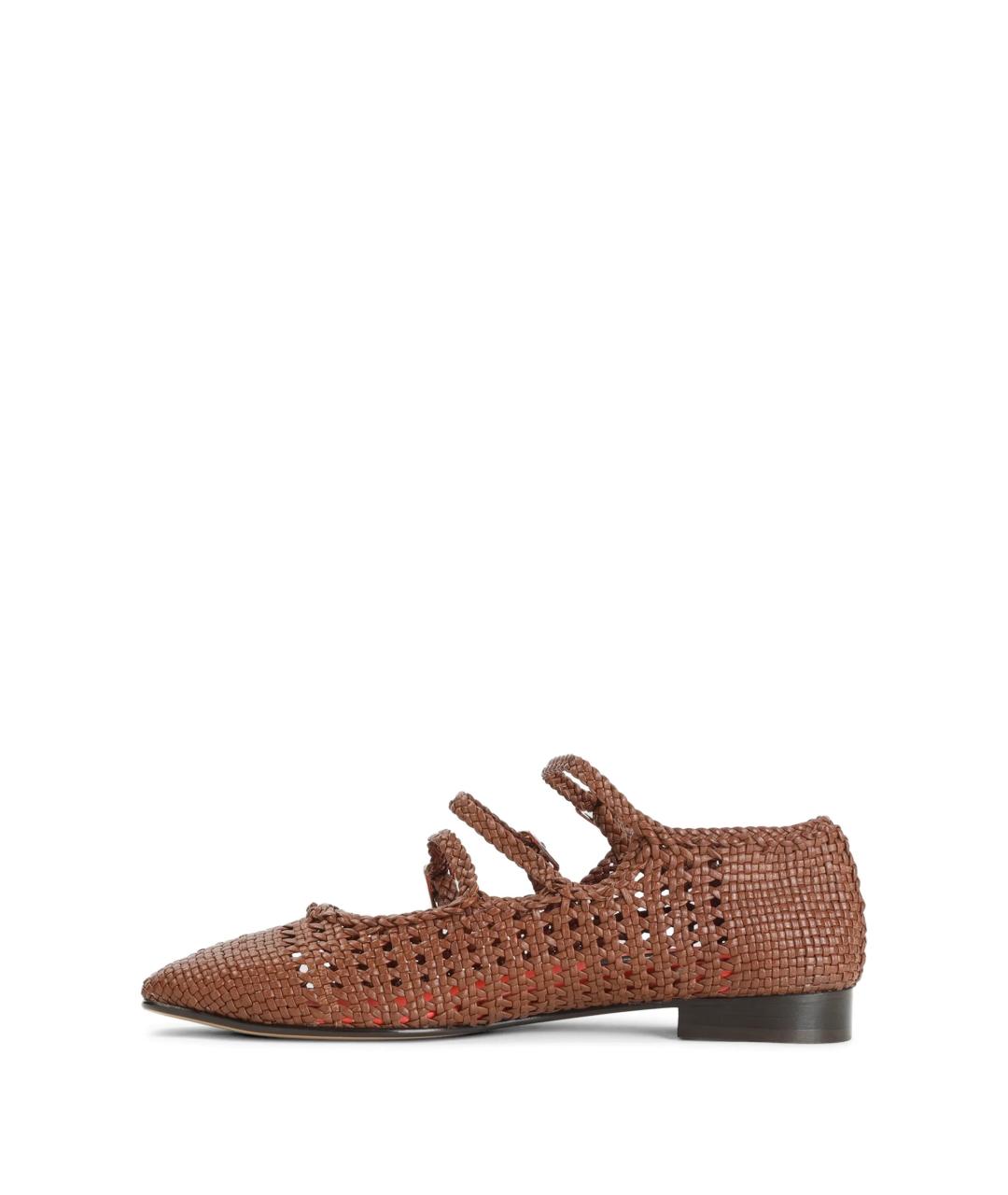 CAREL Коричневые кожаные балетки, фото 3