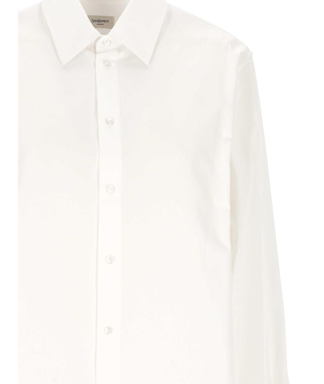 SAINT LAURENT Белая хлопковая рубашка, фото 2
