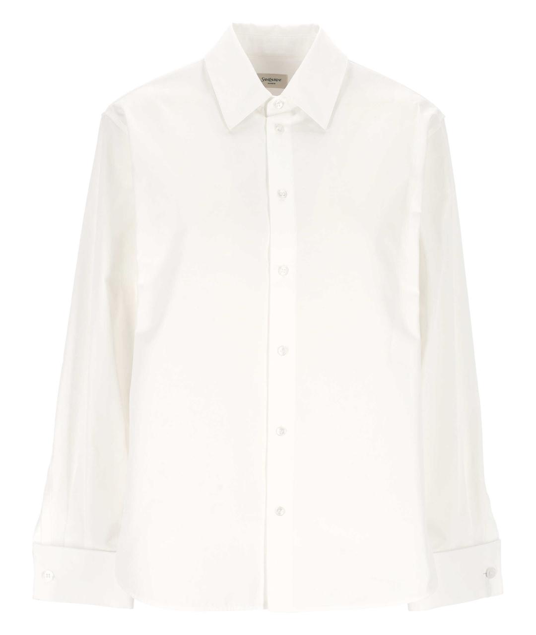 SAINT LAURENT Белая хлопковая рубашка, фото 1