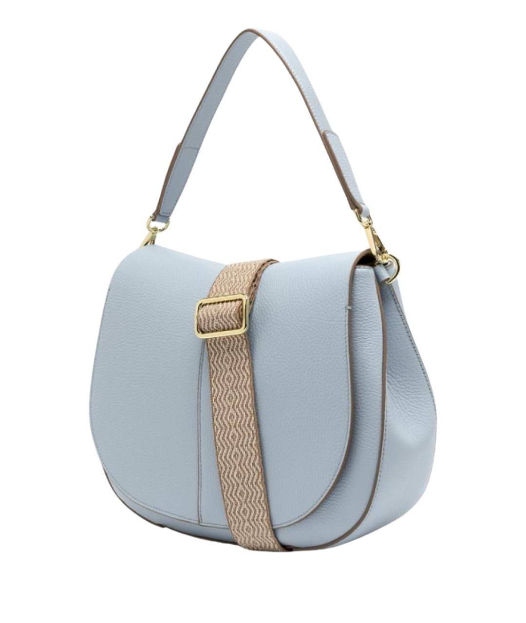 Gianni Chiarini Голубая кожаная сумка через плечо, фото 3