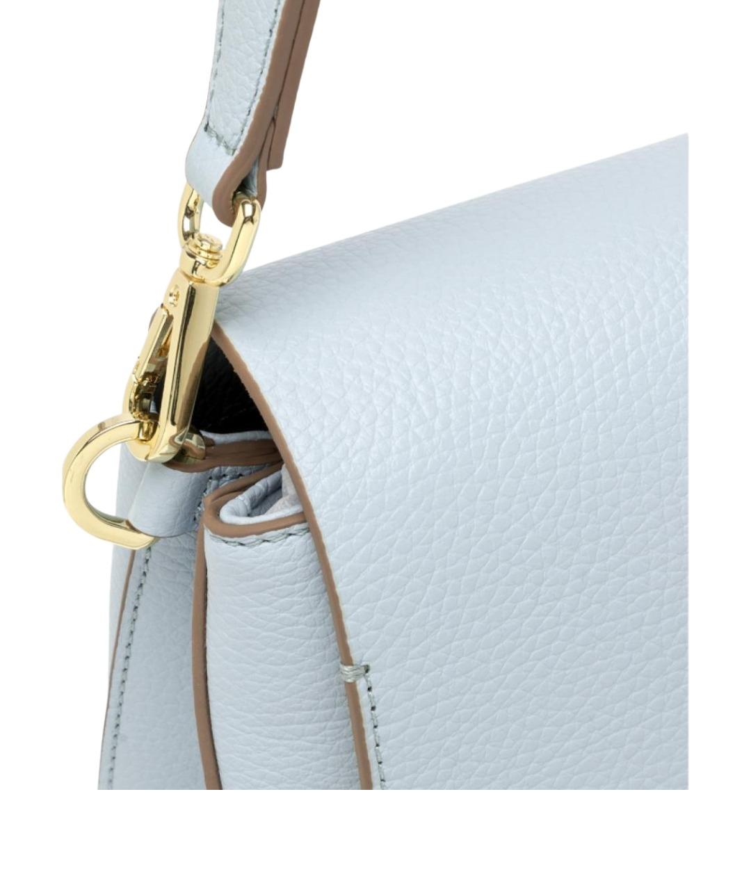 Gianni Chiarini Голубая кожаная сумка через плечо, фото 5