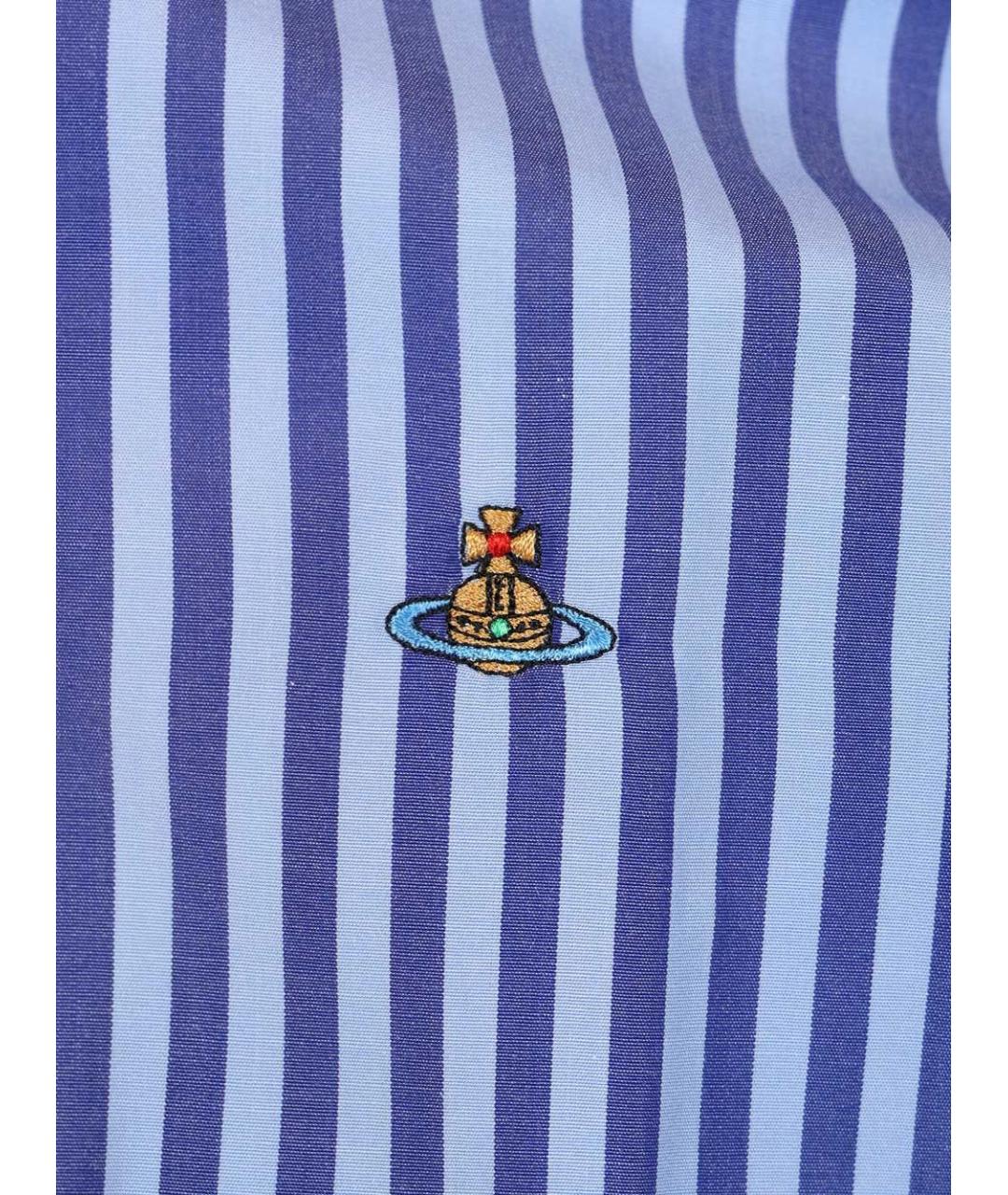 VIVIENNE WESTWOOD Синяя хлопковая кэжуал рубашка, фото 2