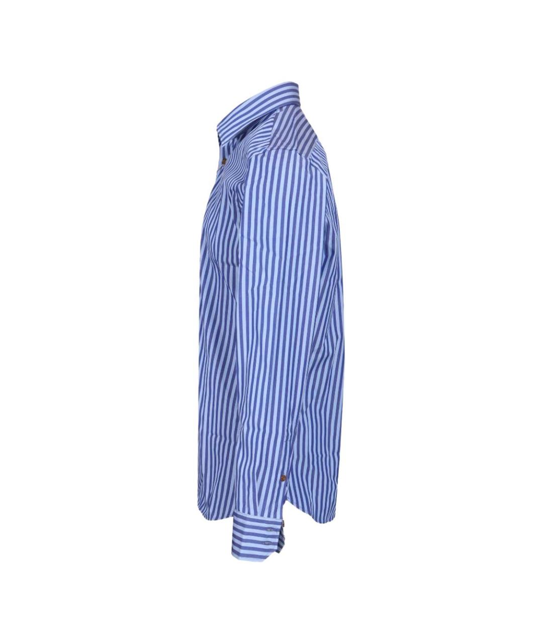 VIVIENNE WESTWOOD Синяя хлопковая кэжуал рубашка, фото 4