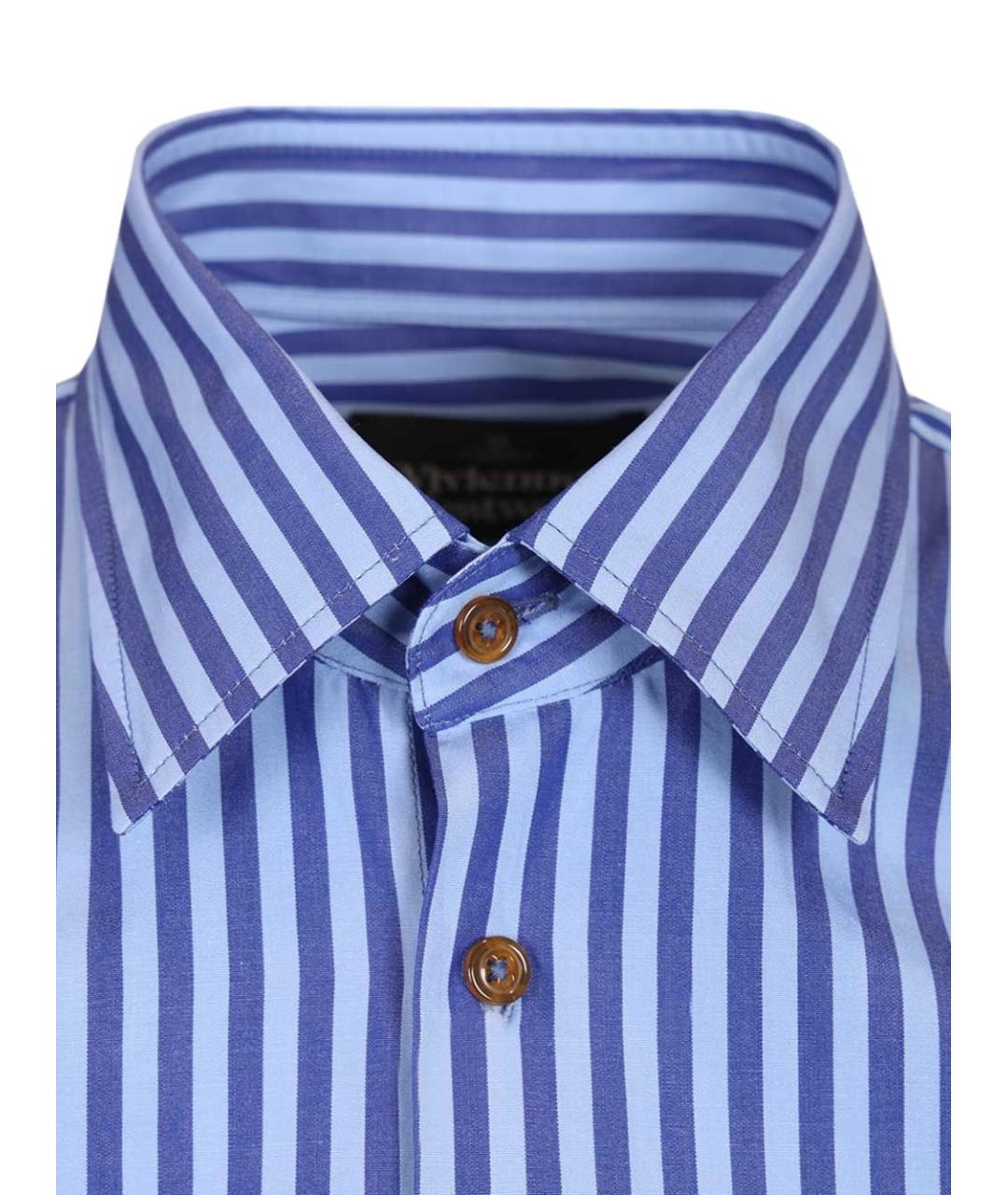 VIVIENNE WESTWOOD Синяя хлопковая кэжуал рубашка, фото 3