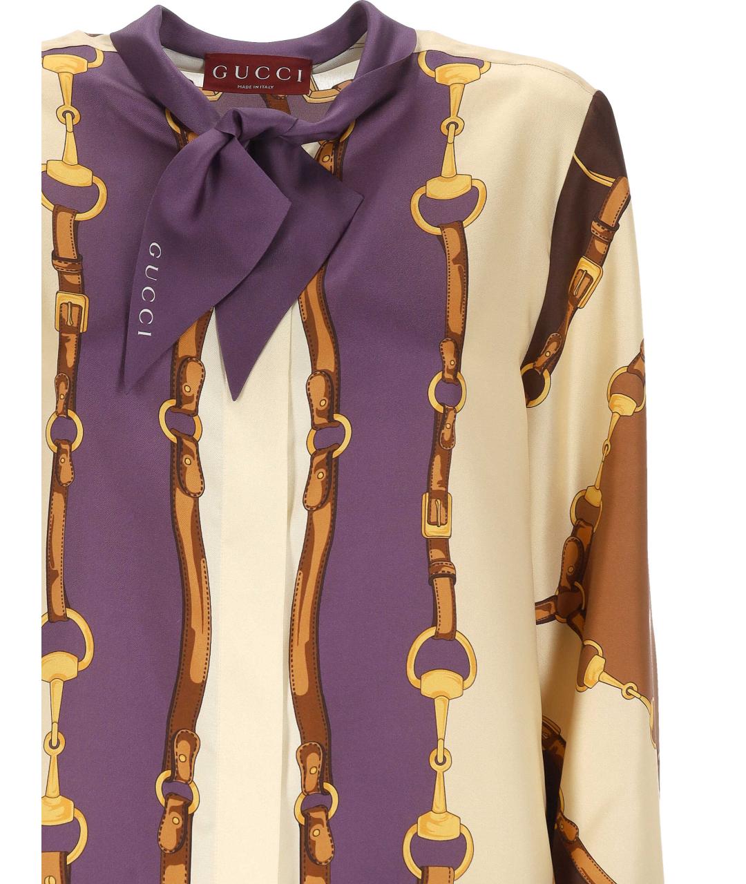 GUCCI Мульти шелковая блузы, фото 2