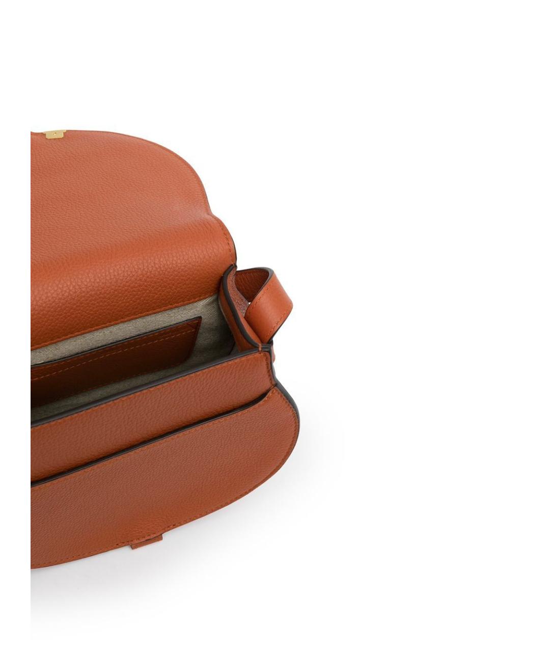 CHLOE Оранжевая кожаная сумка через плечо, фото 4