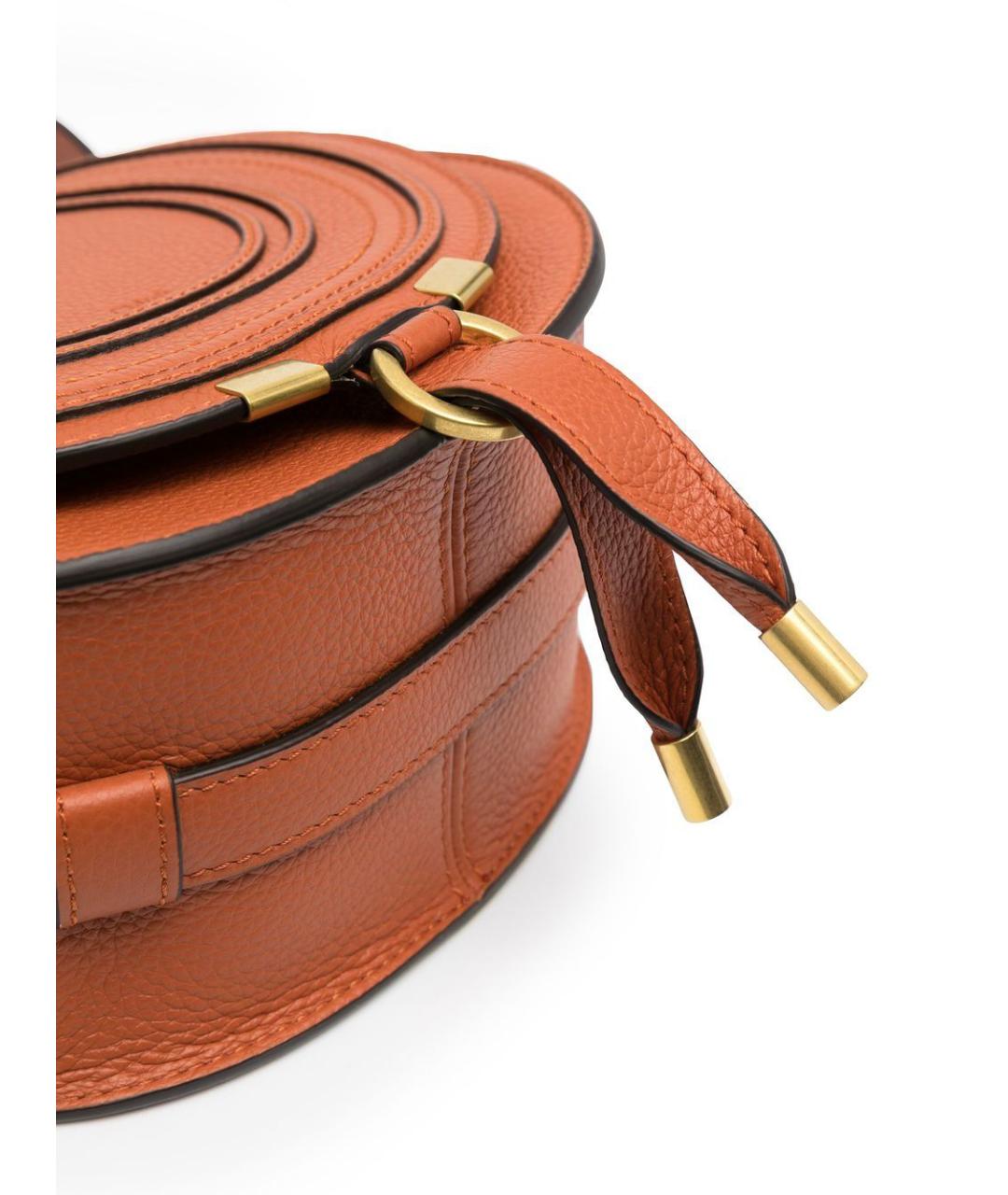 CHLOE Оранжевая кожаная сумка через плечо, фото 2