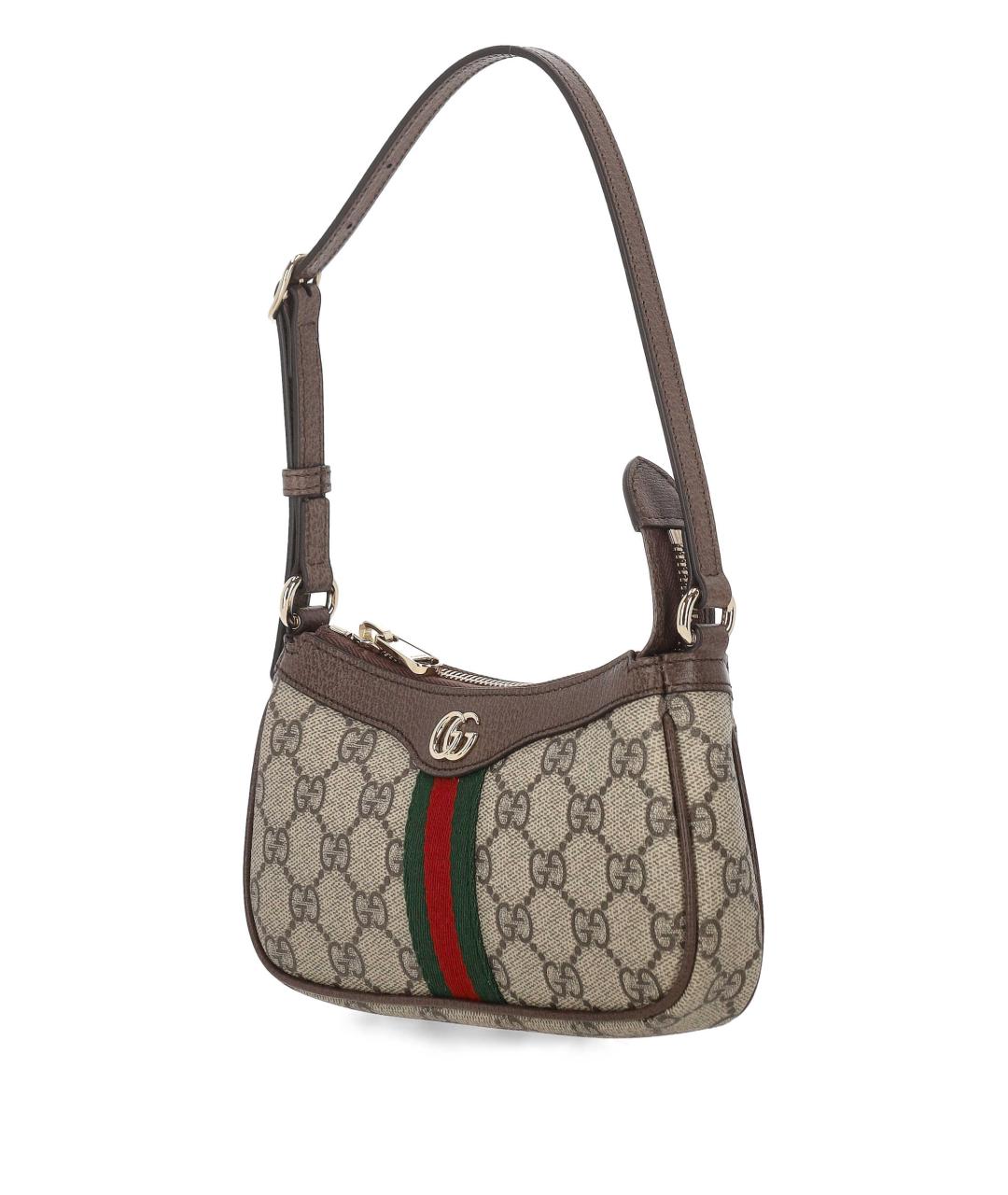 GUCCI Бежевая тканевая сумка через плечо, фото 2