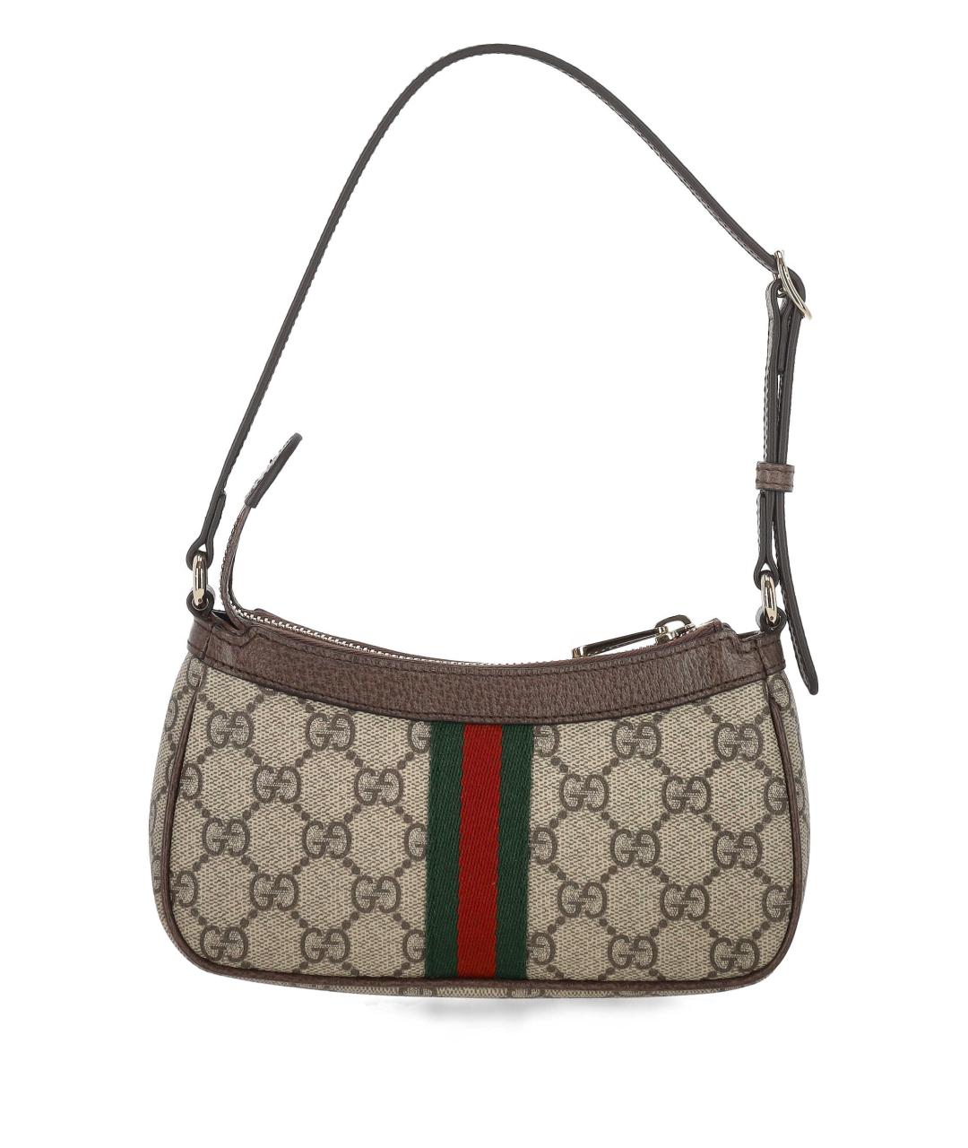 GUCCI Бежевая тканевая сумка через плечо, фото 3