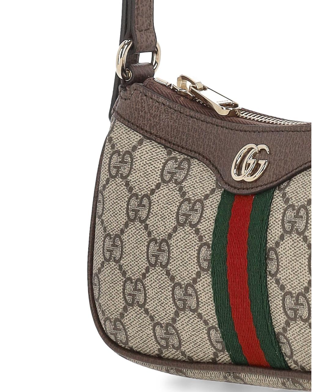 GUCCI Бежевая тканевая сумка через плечо, фото 4