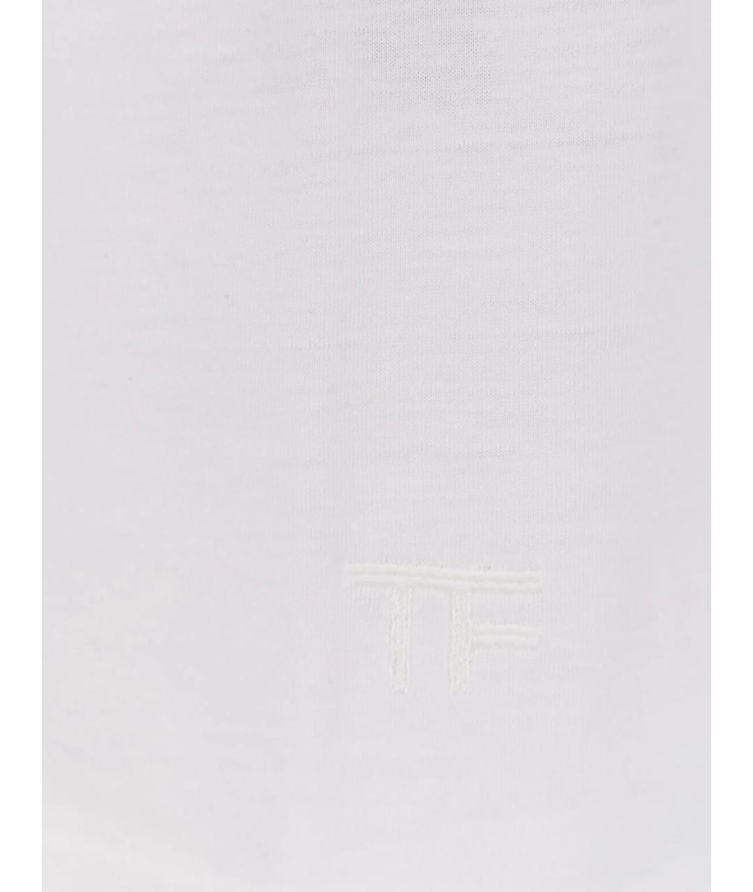 TOM FORD Белая хлопковая футболка, фото 2