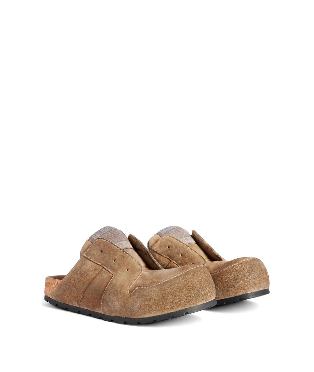 BALENCIAGA Бежевые замшевые сандалии, фото 2