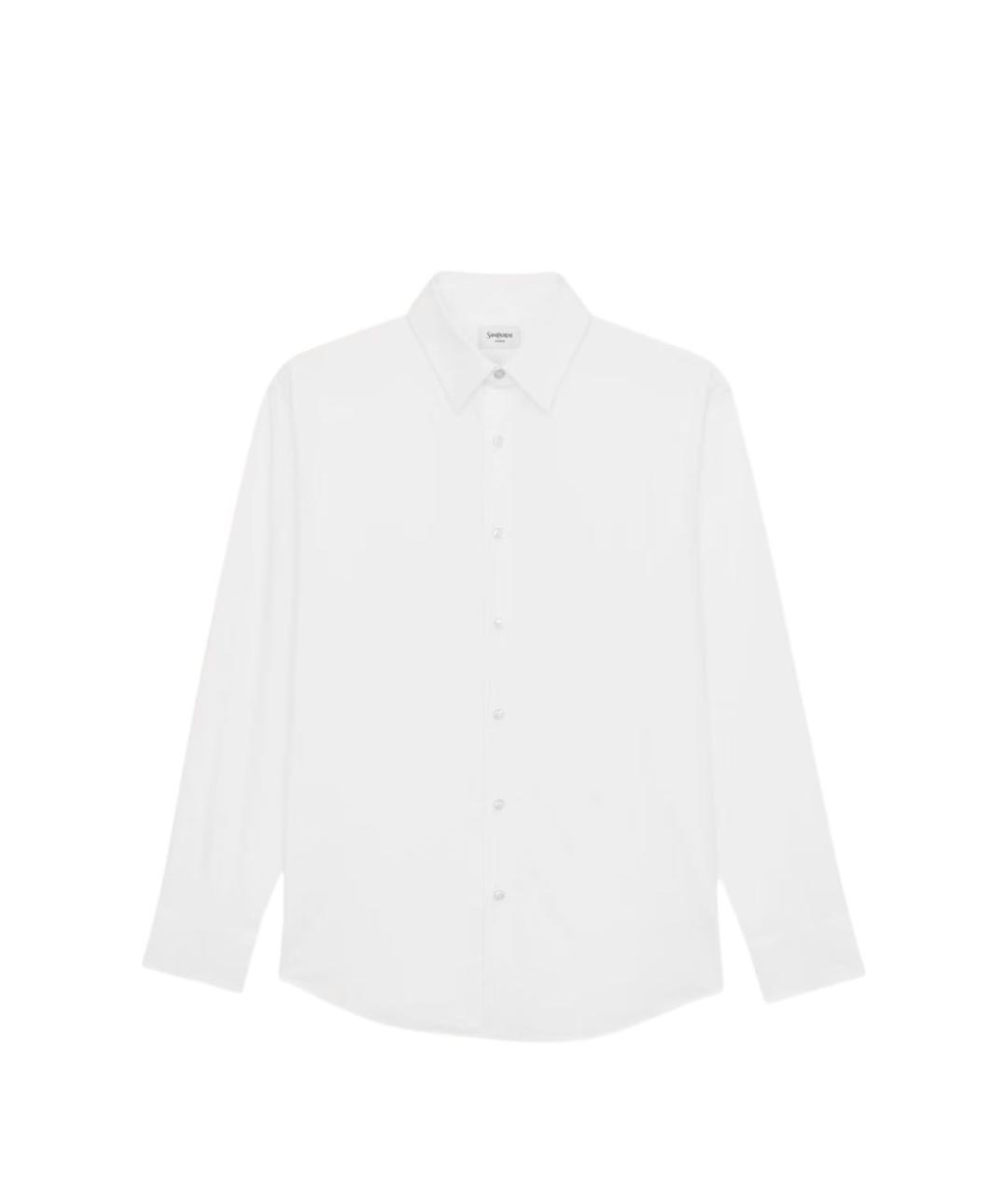 SAINT LAURENT Белая хлопковая кэжуал рубашка, фото 1