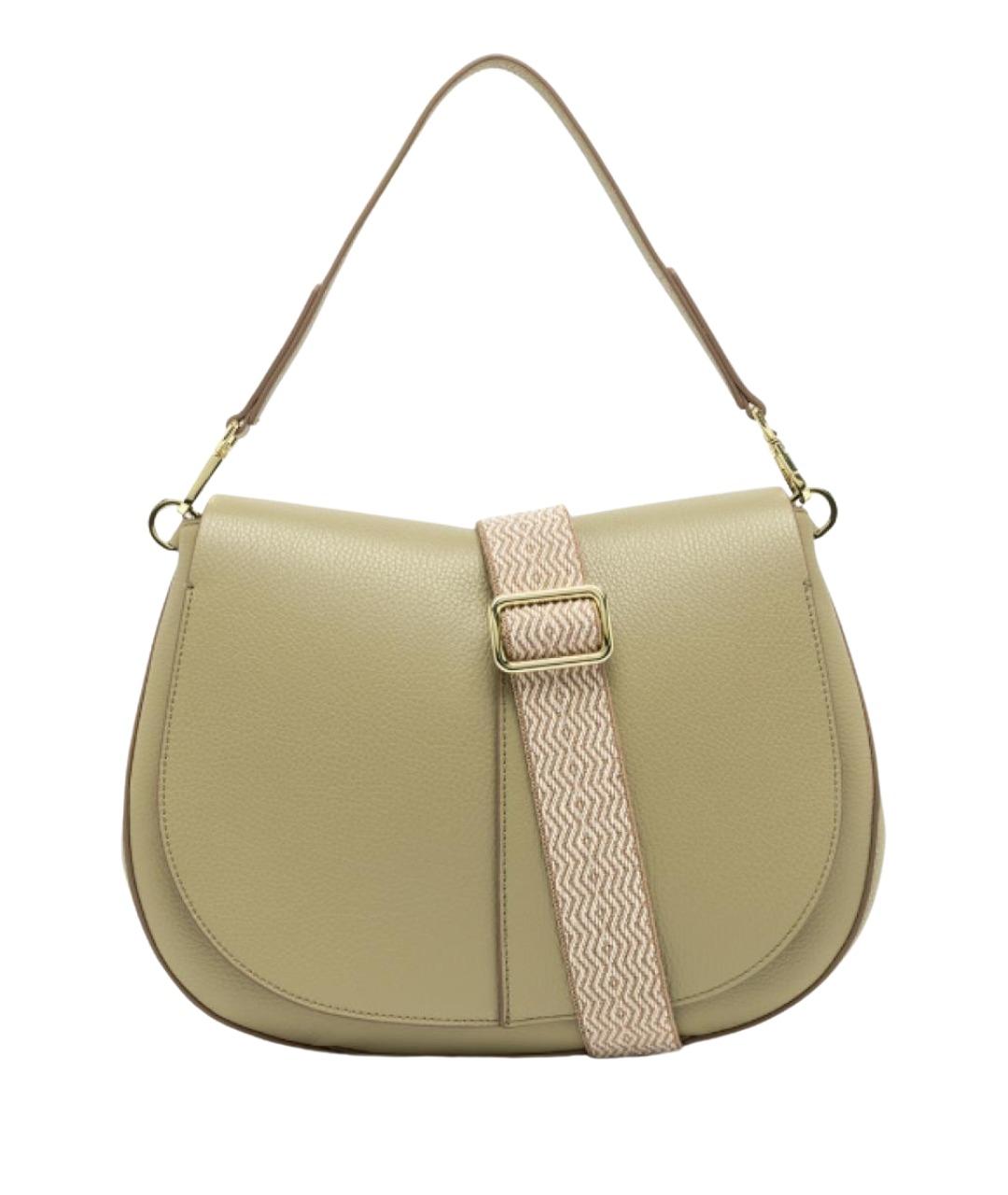 Gianni Chiarini Хаки кожаная сумка через плечо, фото 1