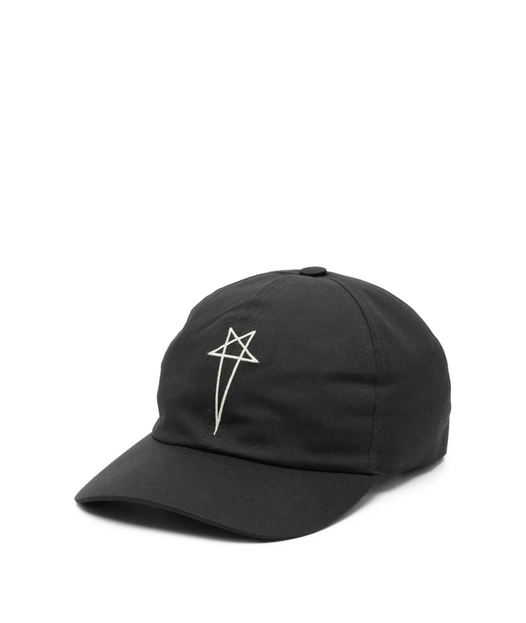 RICK OWENS DRKSHDW Черная хлопковая кепка/бейсболка, фото 1